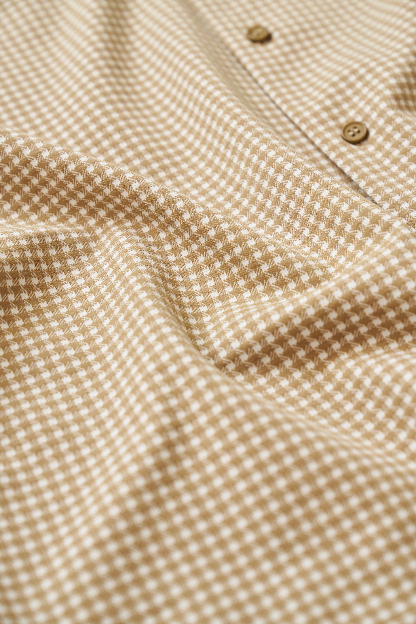 BEIGE DOGTOOTH JACQUARD CUBAN SHIRT