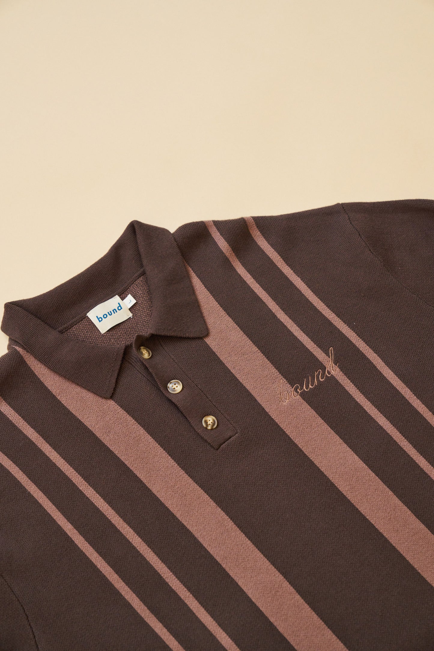 APRILE LS KNIT POLO - BROWN