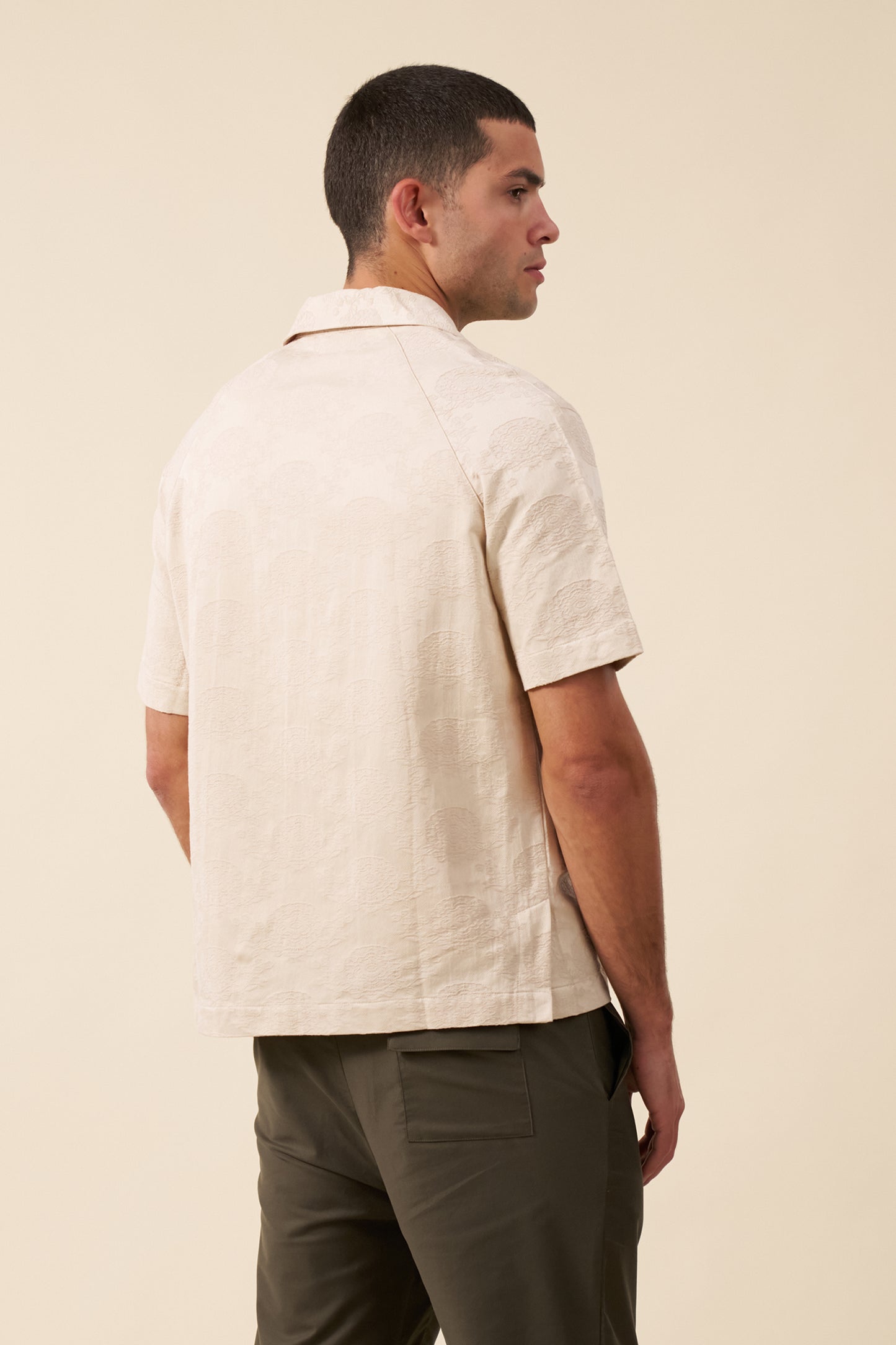 FLORA EMBROIDERED SHIRT - CREAM