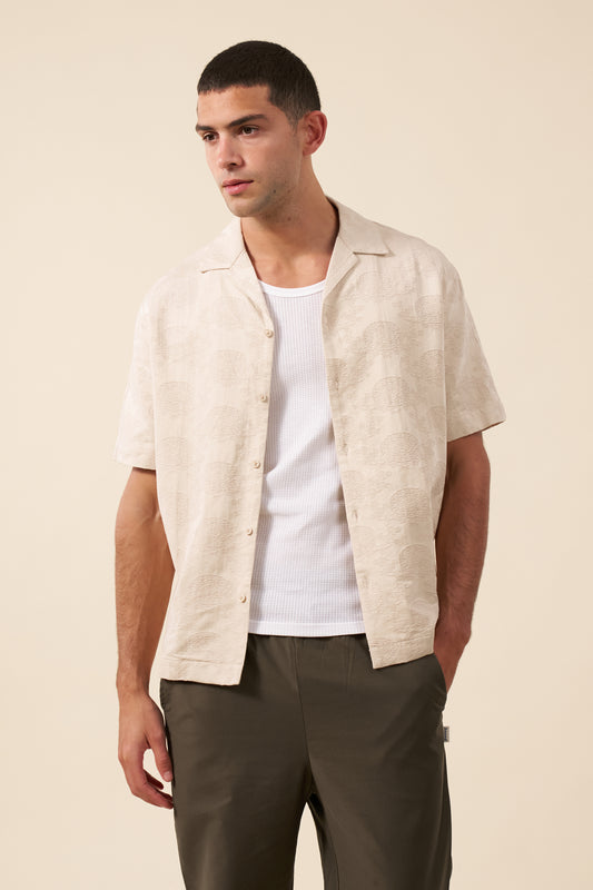 FLORA EMBROIDERED SHIRT - CREAM