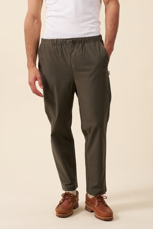 MICHAEL CASUAL TROUSER - ARMY GREEN