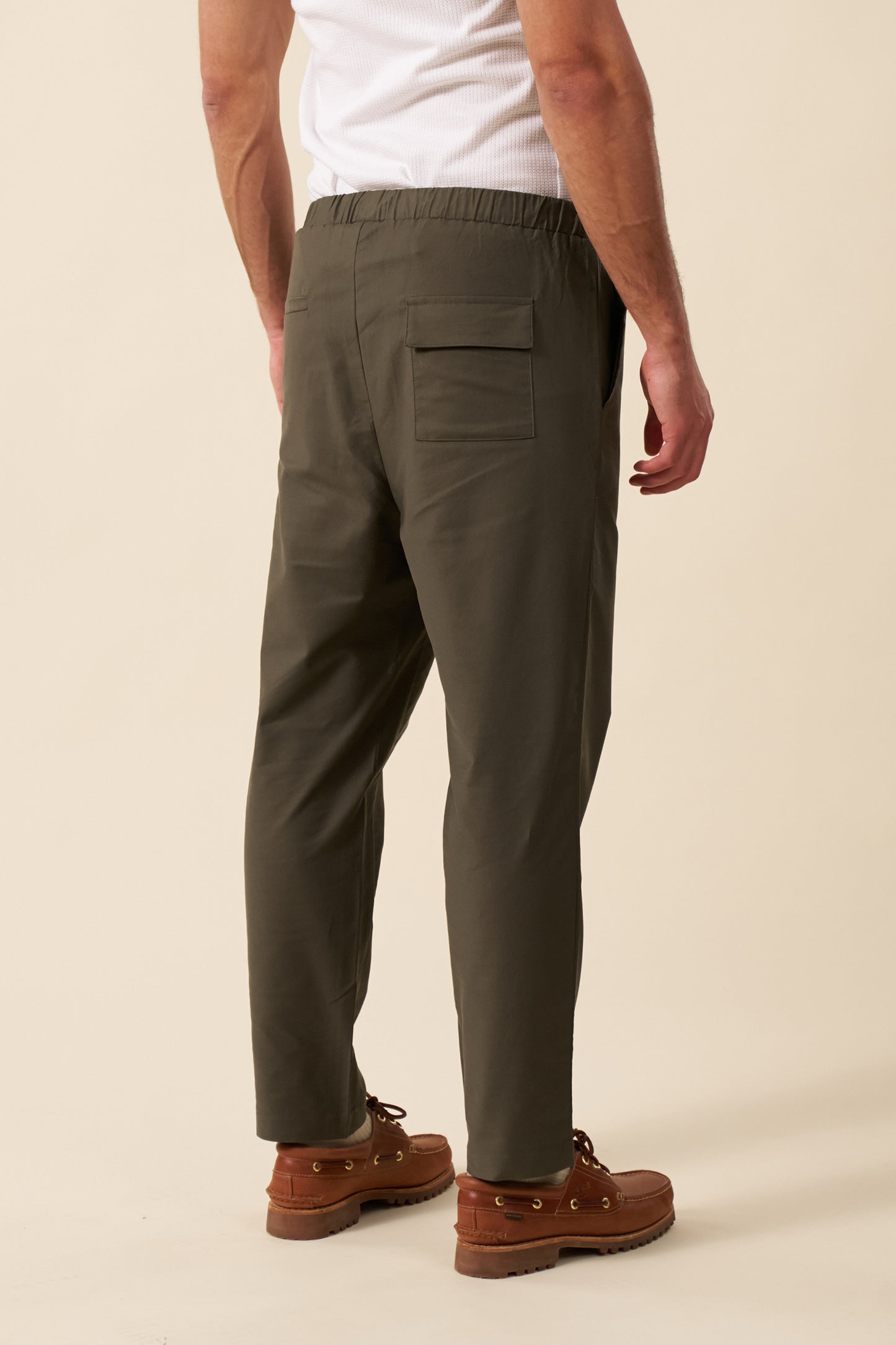MICHAEL CASUAL TROUSER - ARMY GREEN