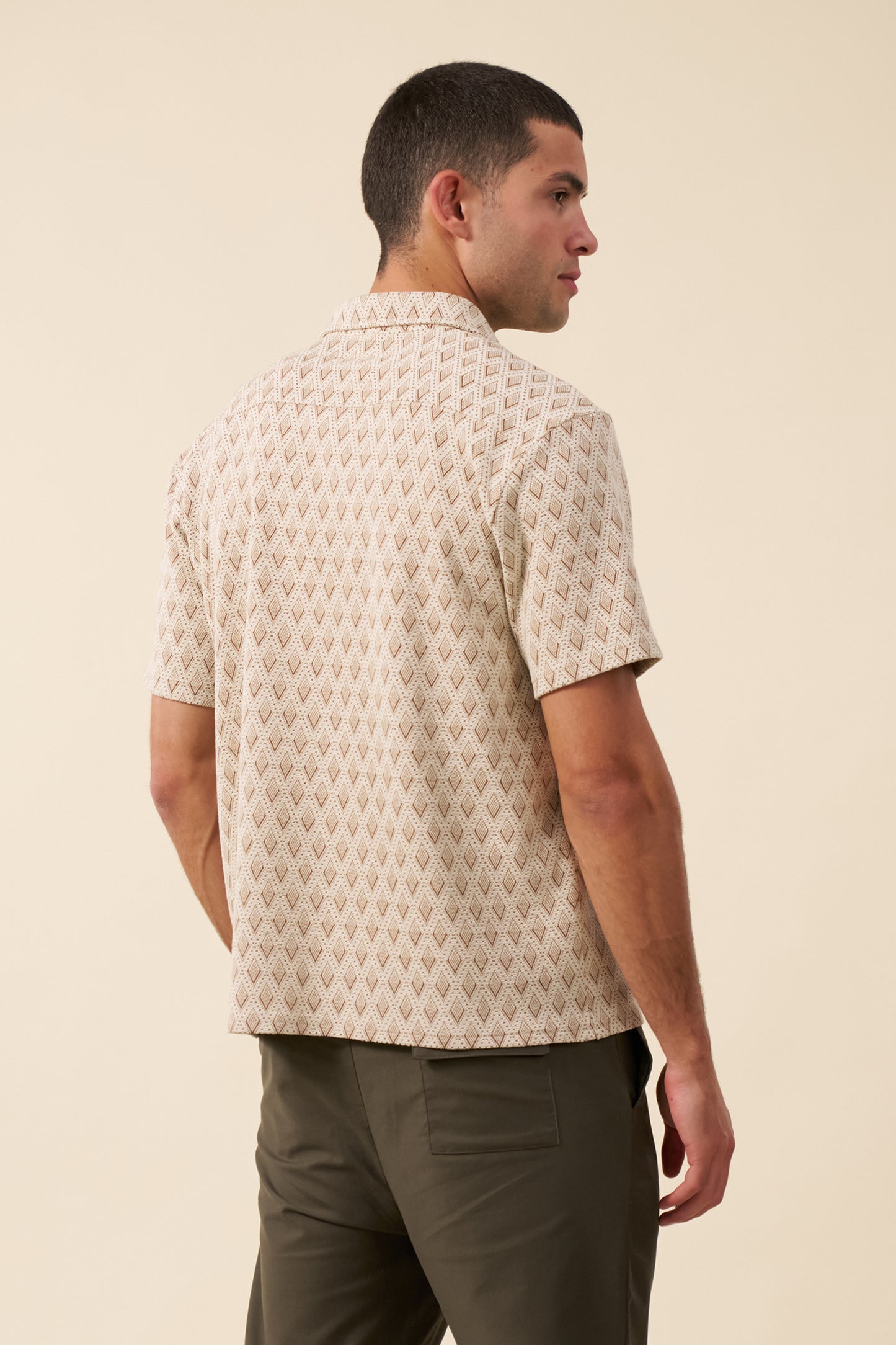 ROMAN WOVEN POLO - ECRU