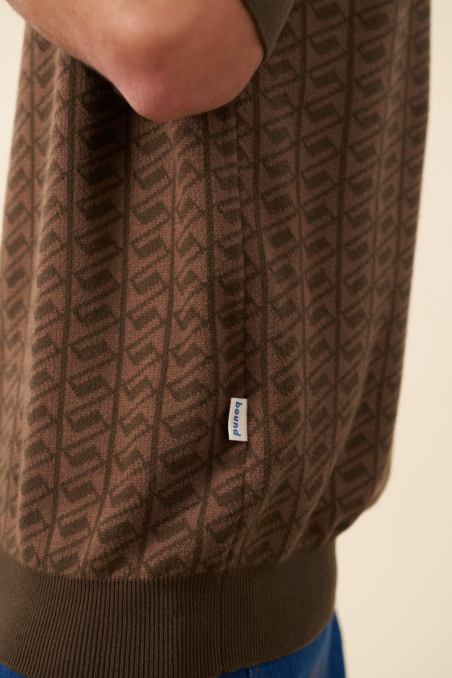 HARRIS KNIT POLO - BROWN BLEND