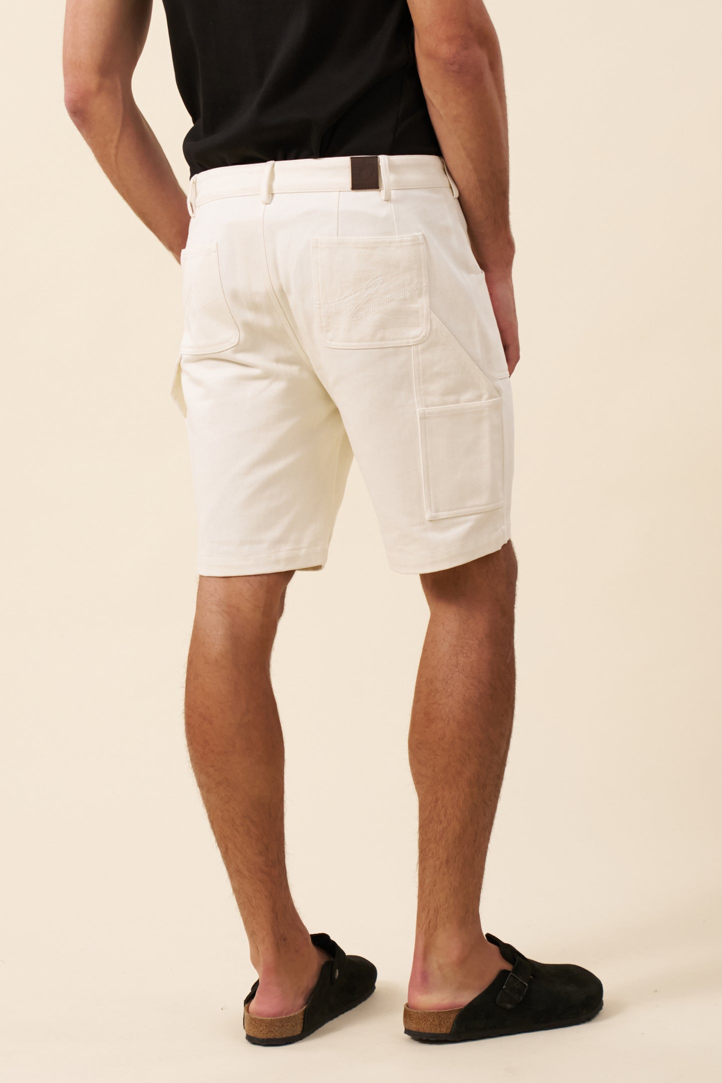 CANVAS CARPENTER SHORTS - ECRU