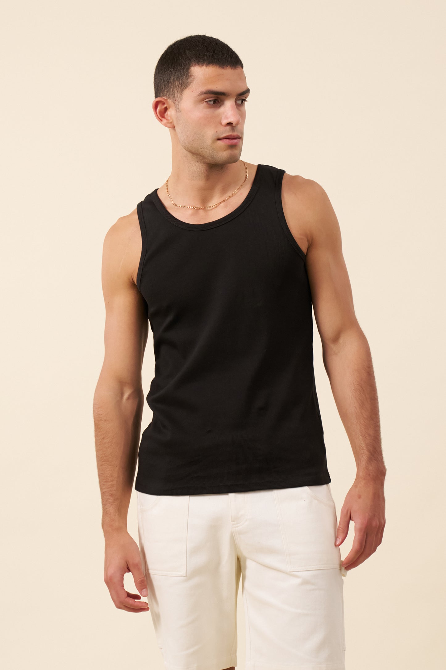 SUSTAIN BLACK RIBBED VEST