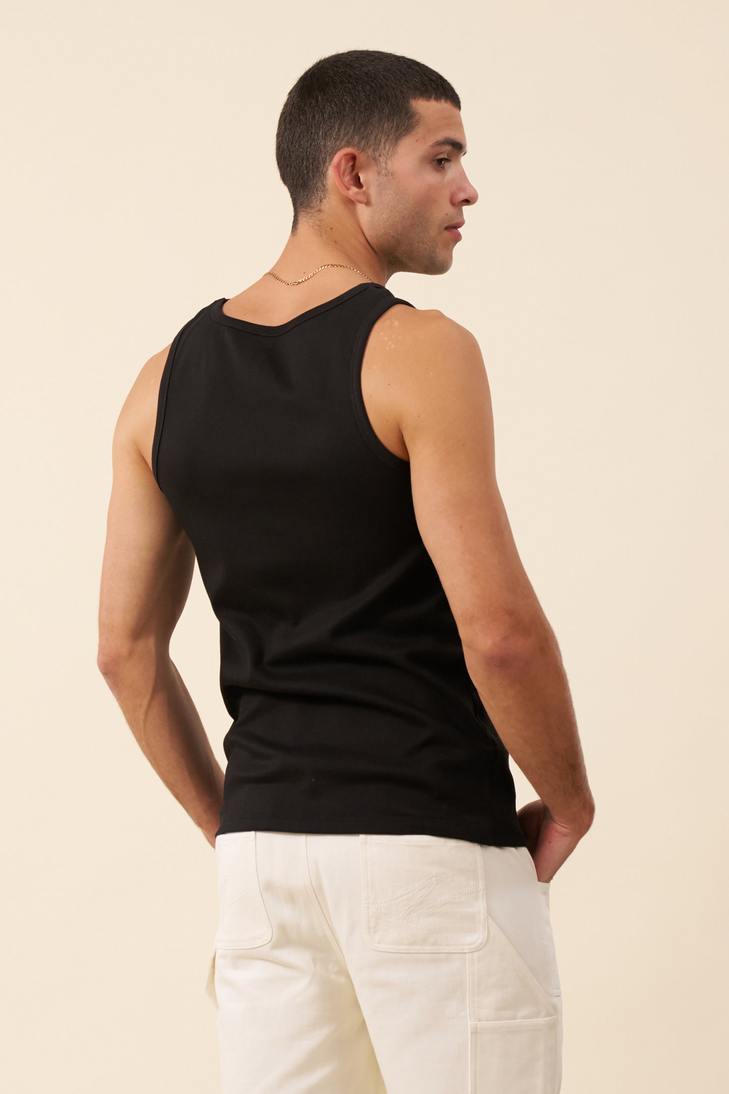 SUSTAIN BLACK RIBBED VEST