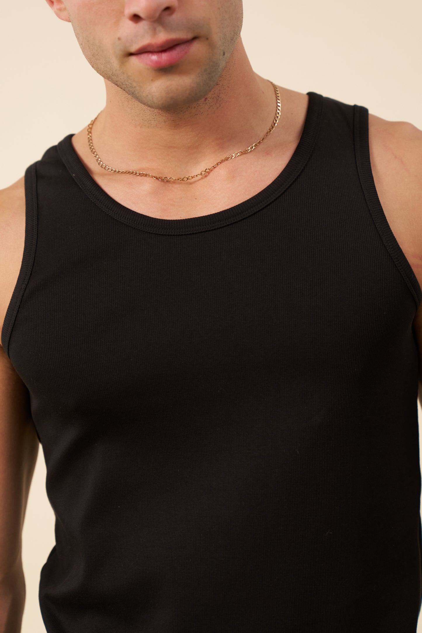 SUSTAIN BLACK RIBBED VEST