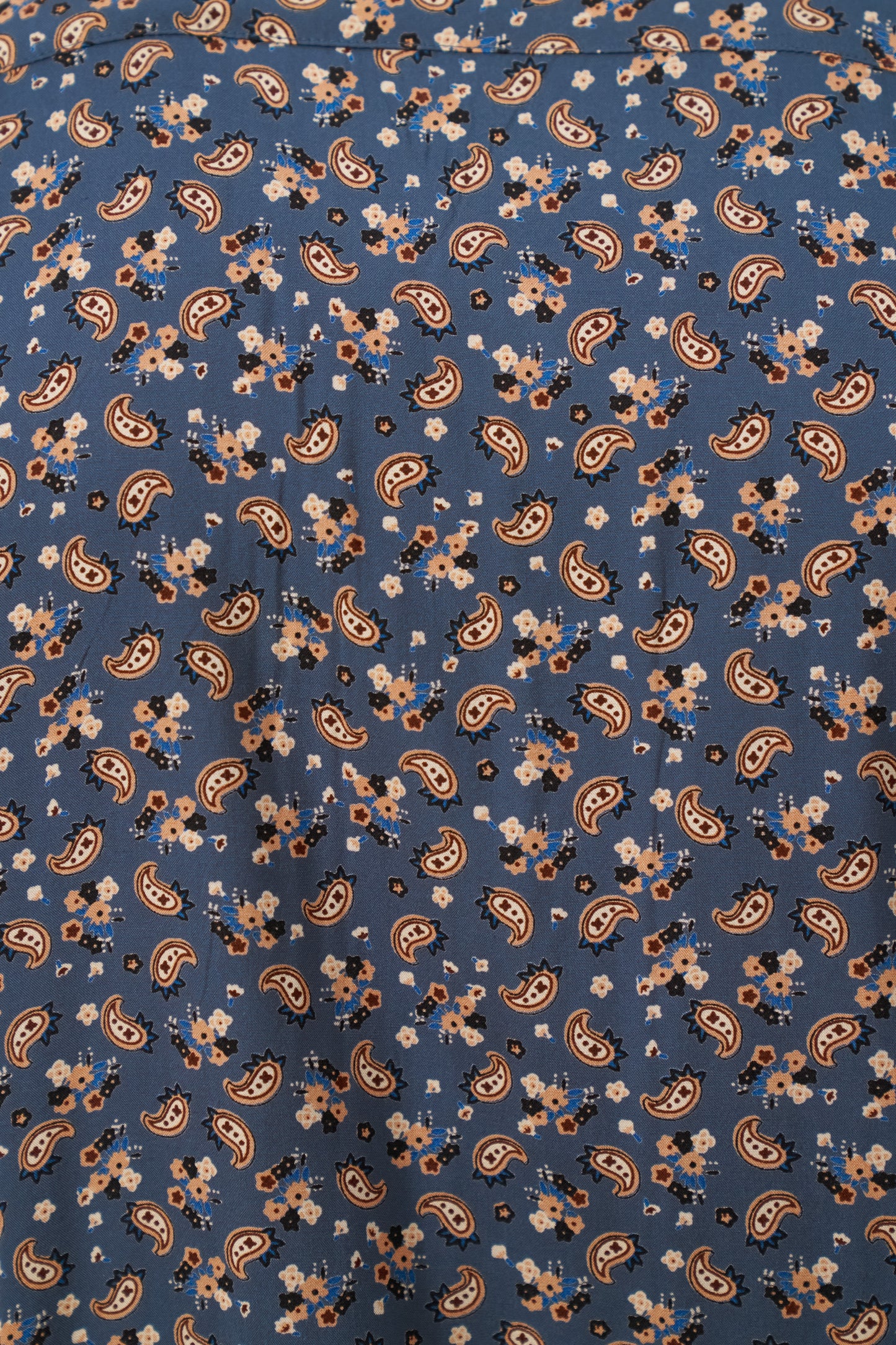 PAISLEY RAYON SHIRT - BLUE