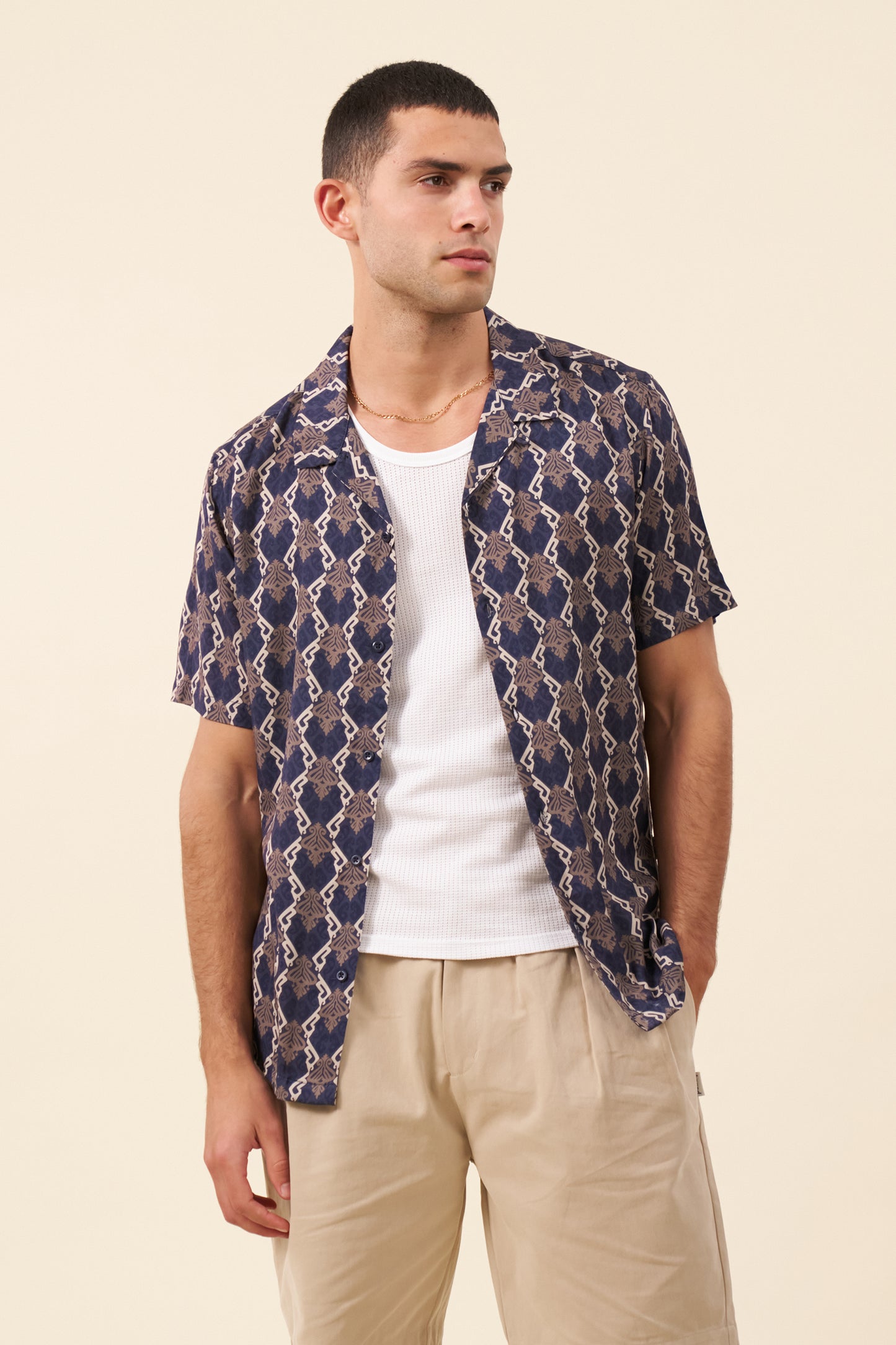 TONY PATTERNED RAYON SHIRT