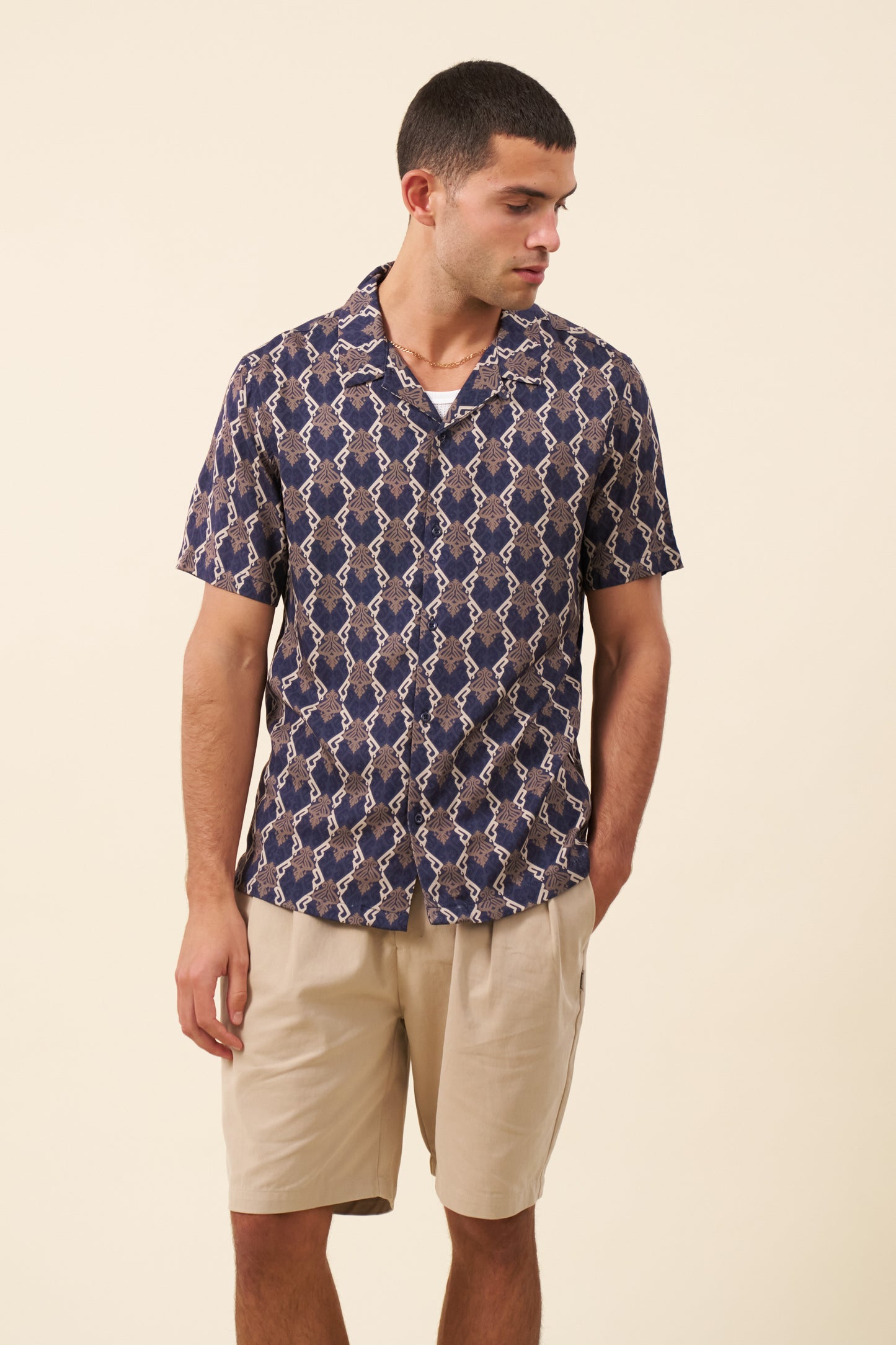 TONY PATTERNED RAYON SHIRT