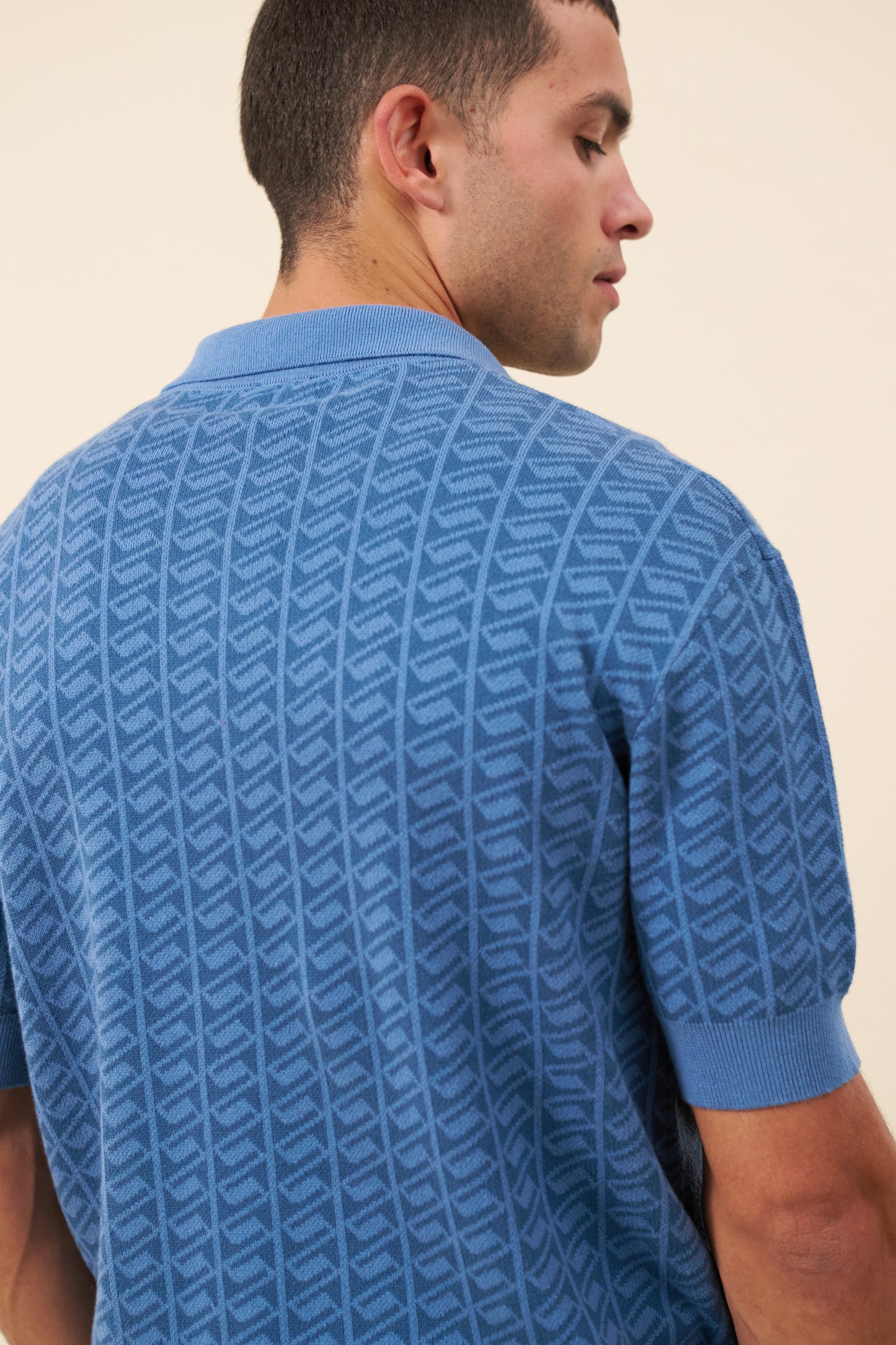 HARRIS KNIT POLO - BLUE OCEAN