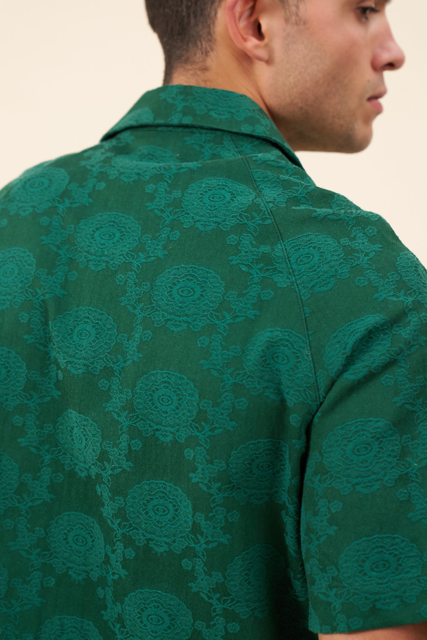 FLORA EMBROIDERED SHIRT - GREEN
