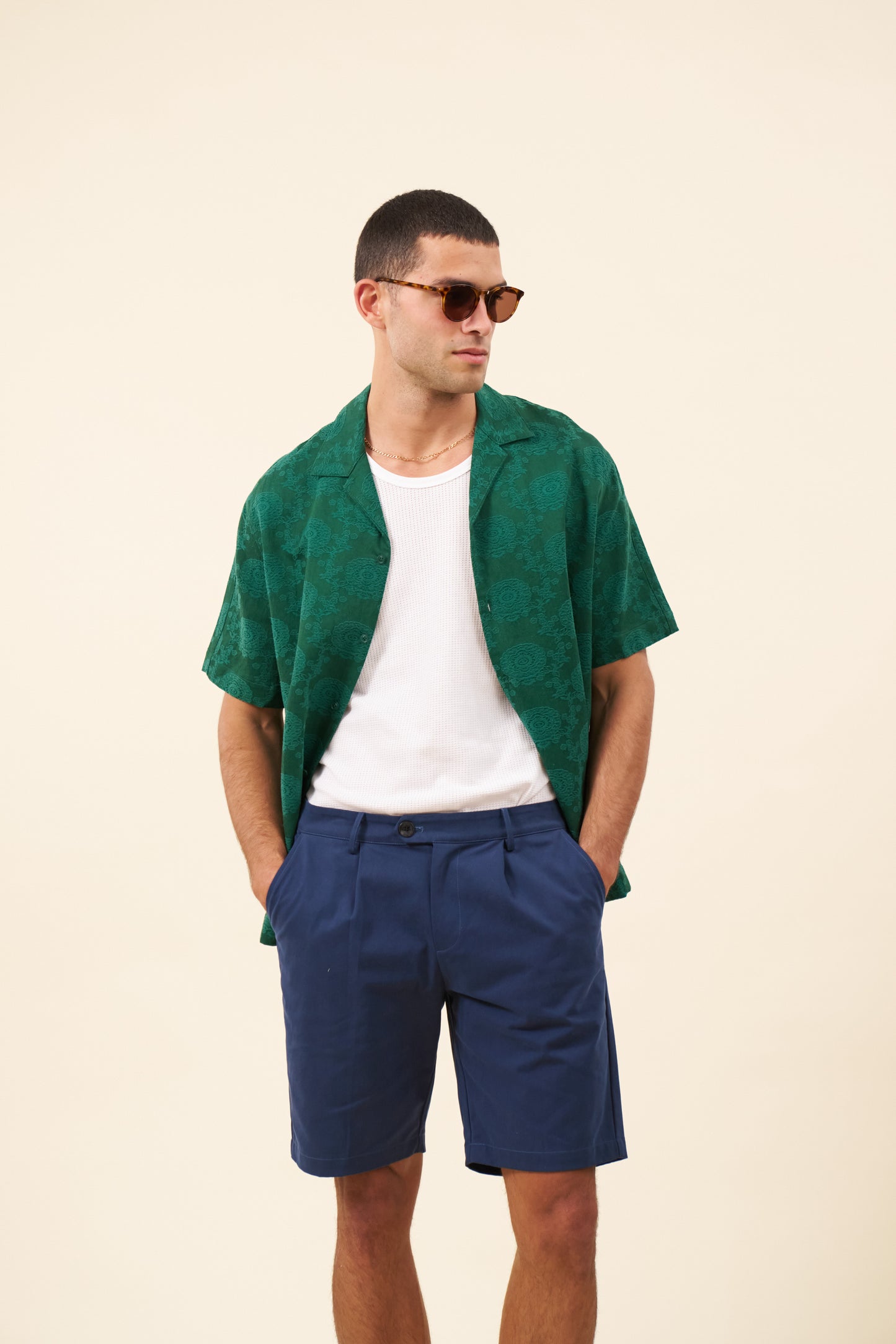 FLORA EMBROIDERED SHIRT - GREEN