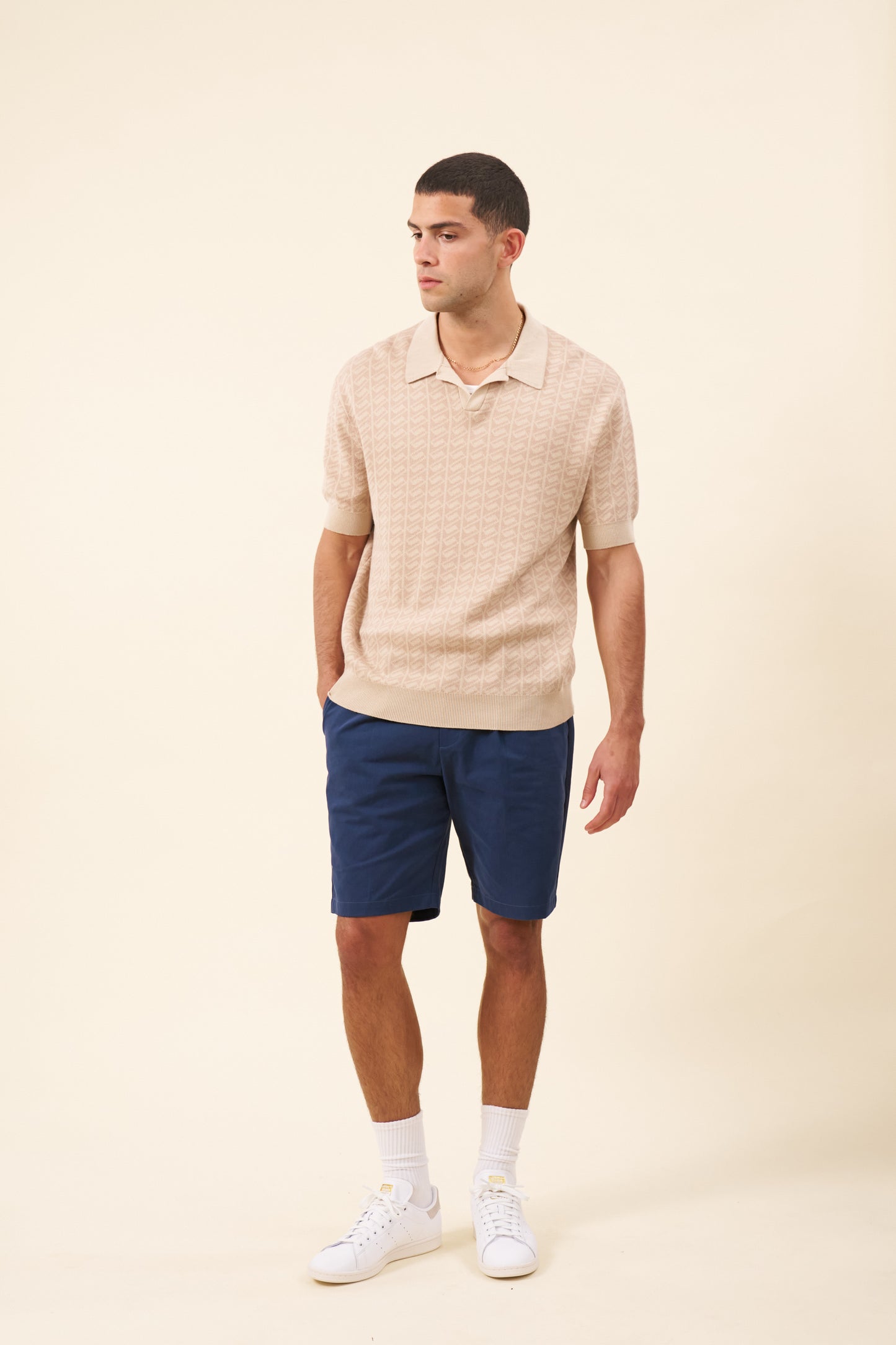 HARRIS KNIT POLO - DESERT SAND