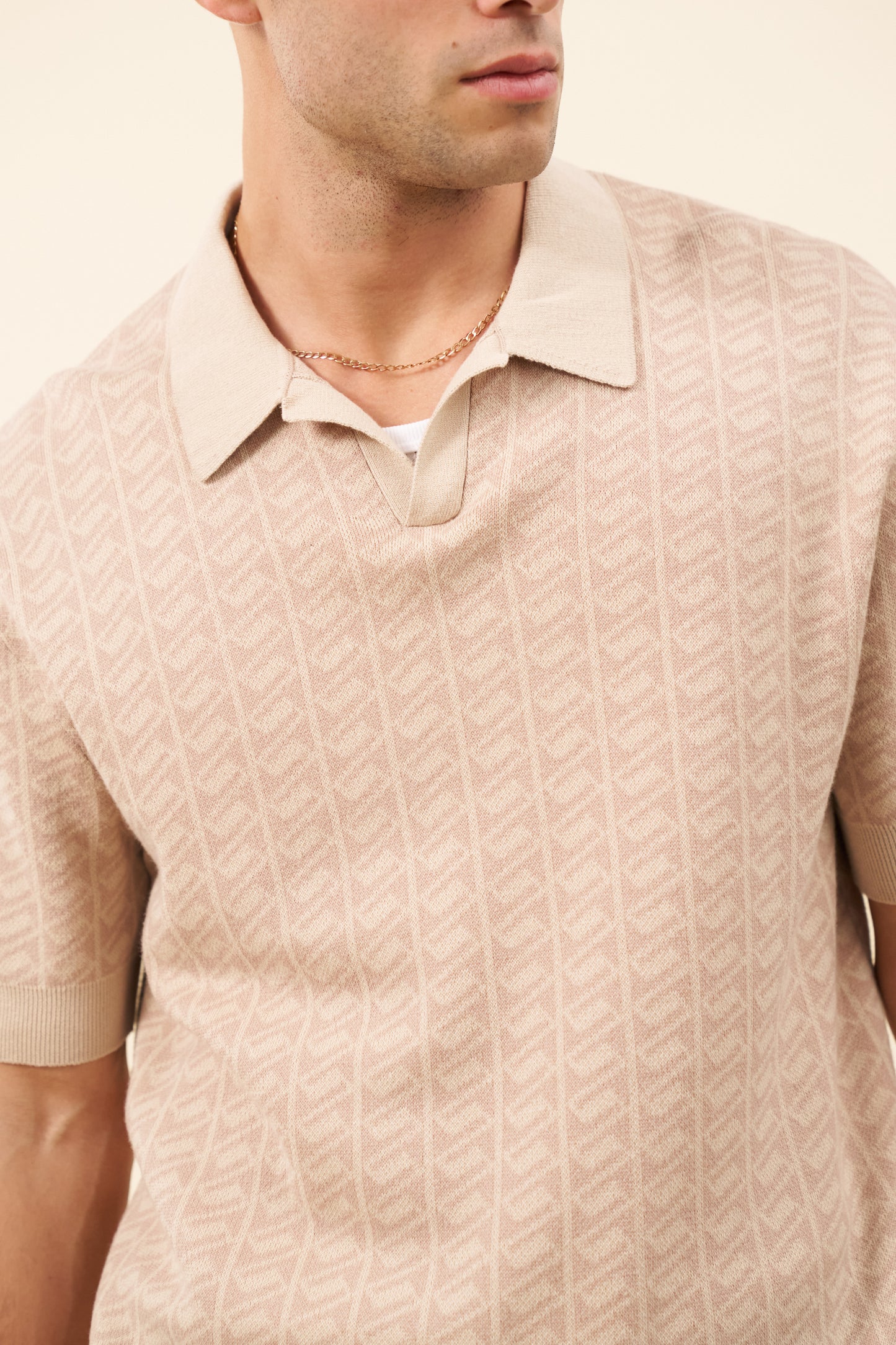 HARRIS KNIT POLO - DESERT SAND