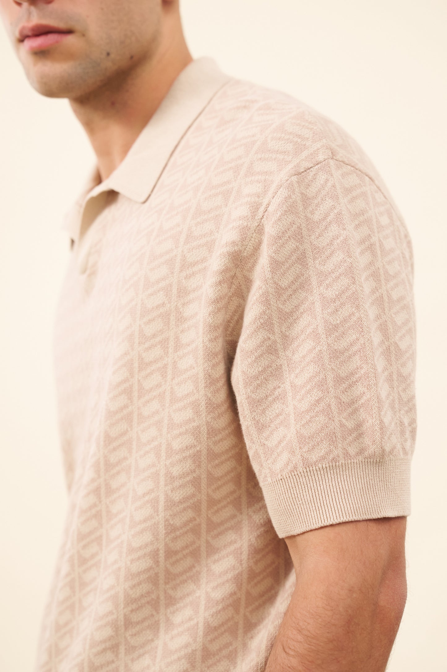 HARRIS KNIT POLO - DESERT SAND