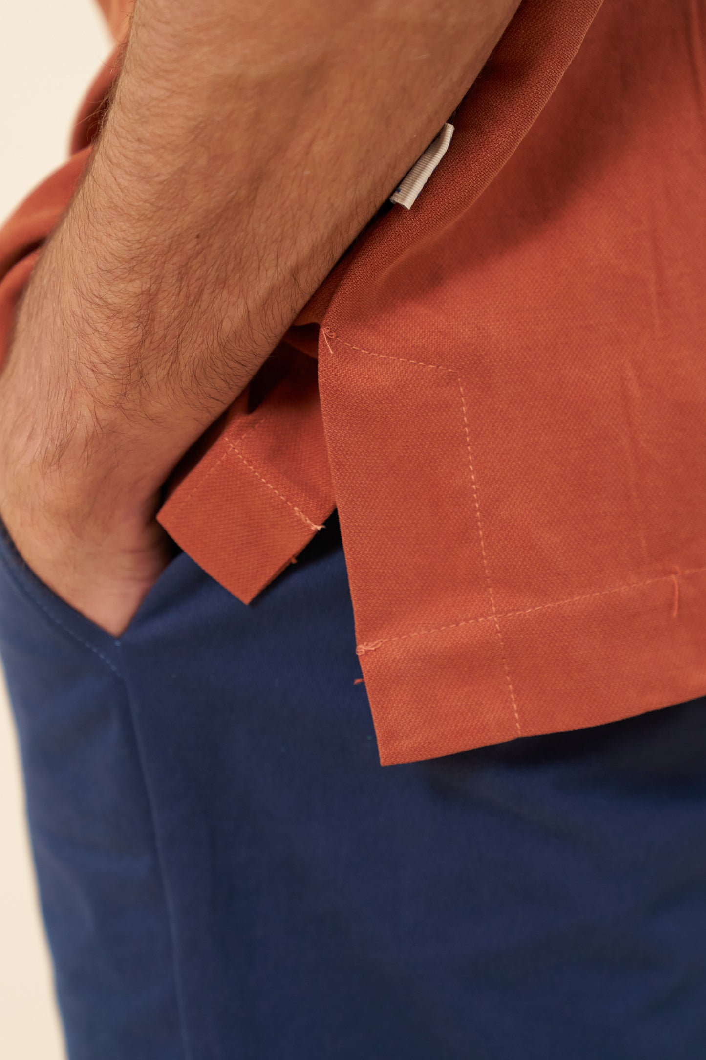 VINTAGE CUPRO CUBAN SHIRT - BURNT ORANGE