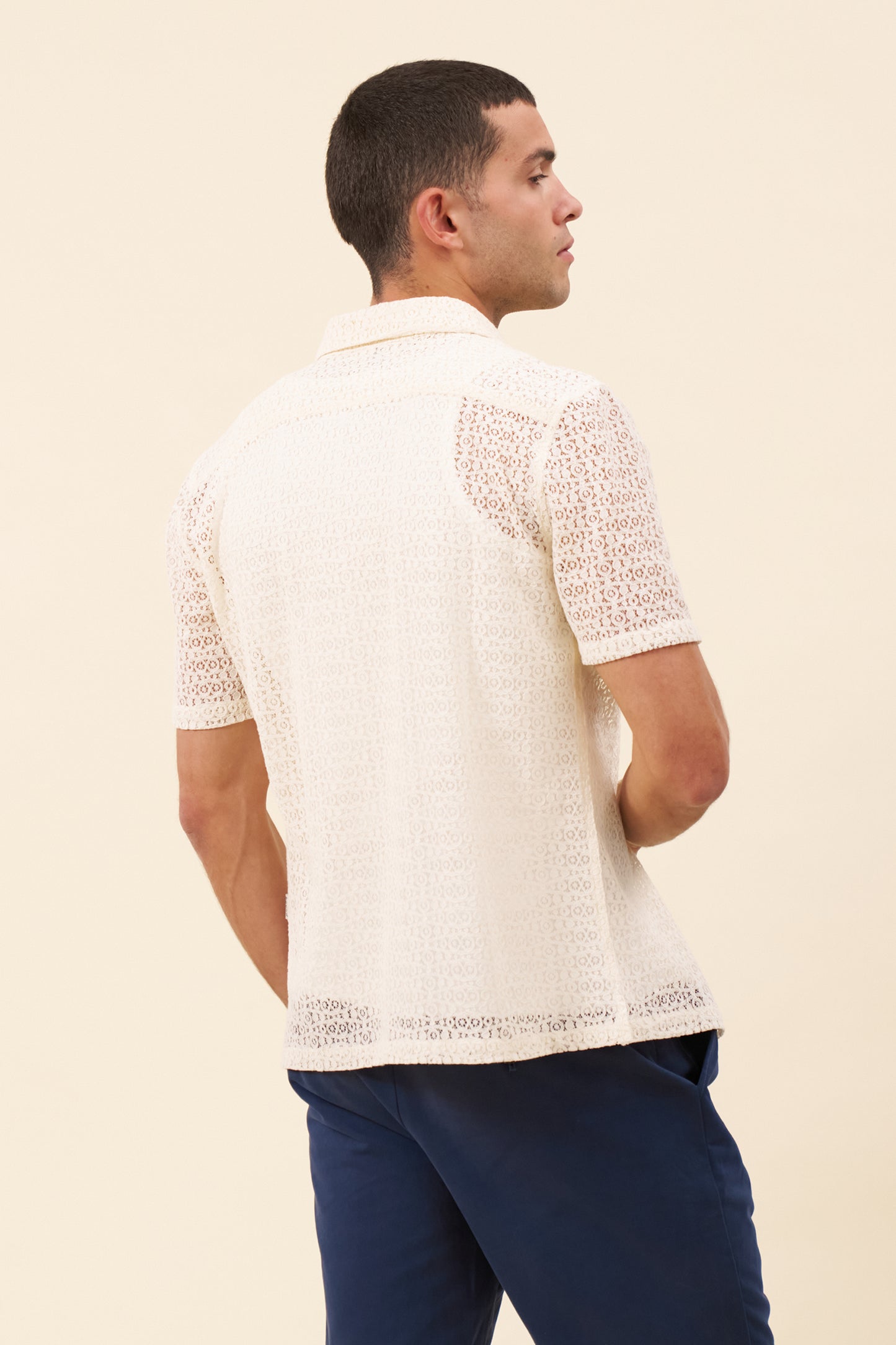 CAPRI LACE SHIRT - ECRU