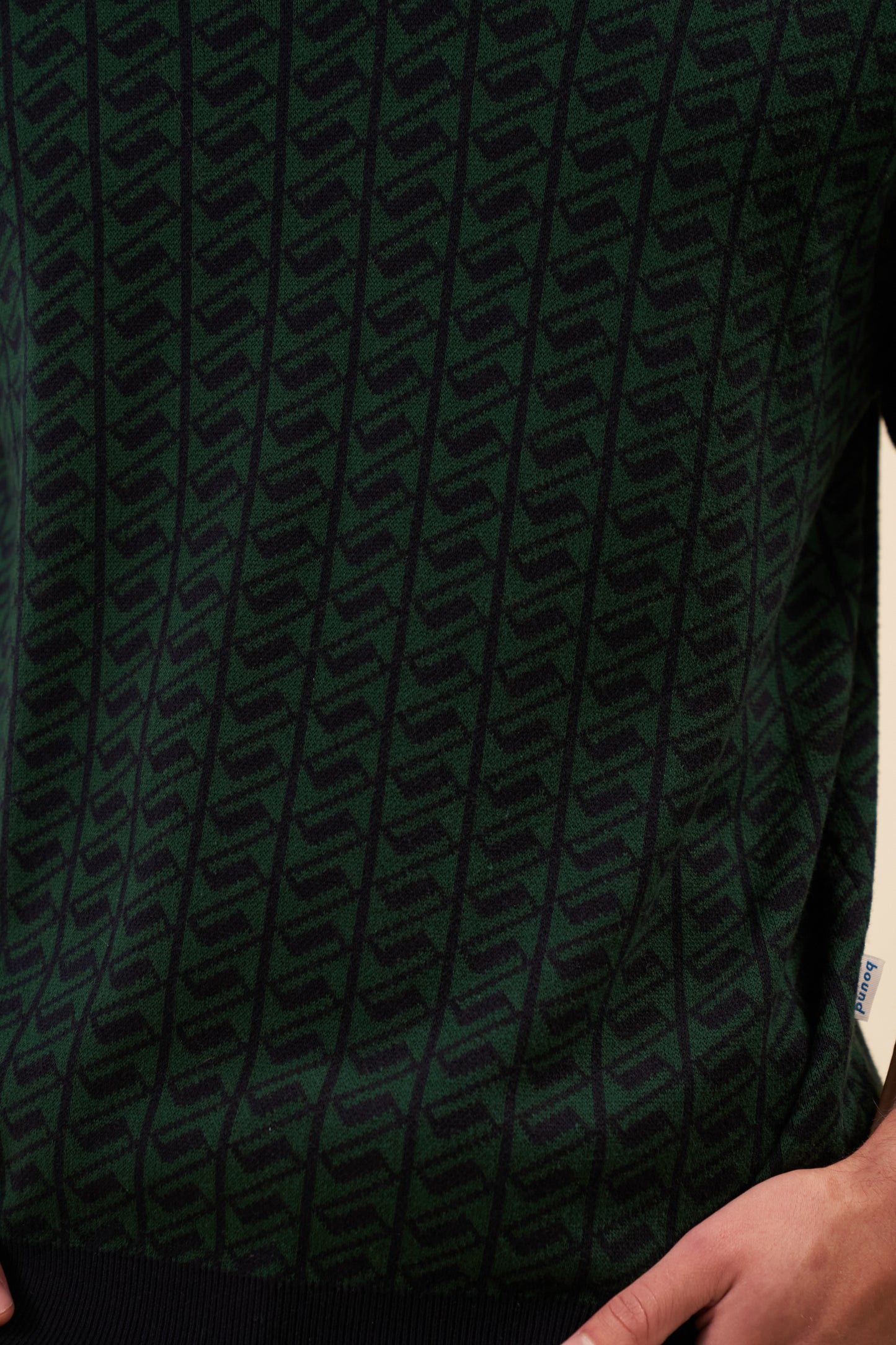 HARRIS KNIT POLO - NAVY/FOREST