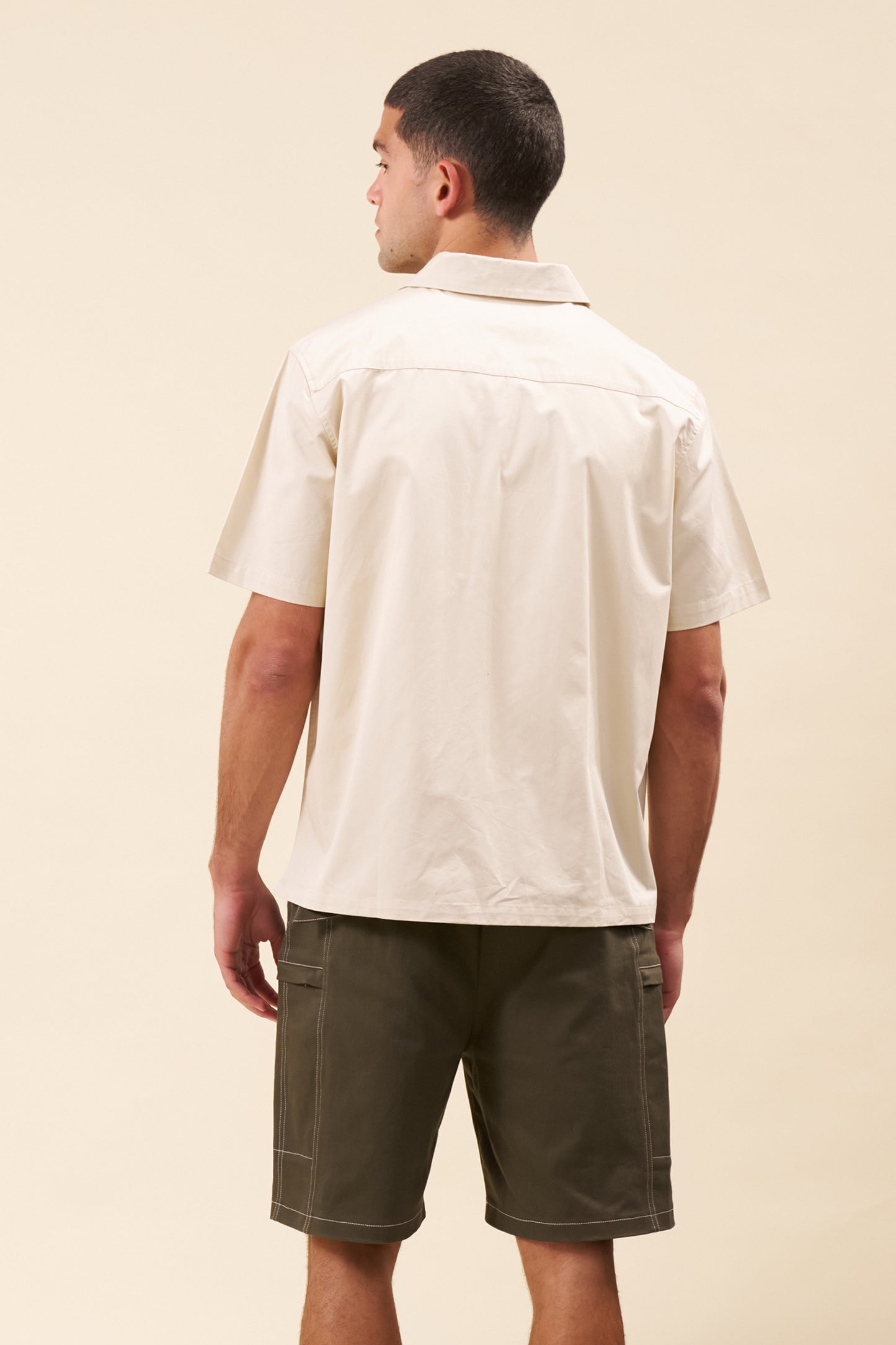 FLORAL EMBROIDERED SHIRT - ECRU