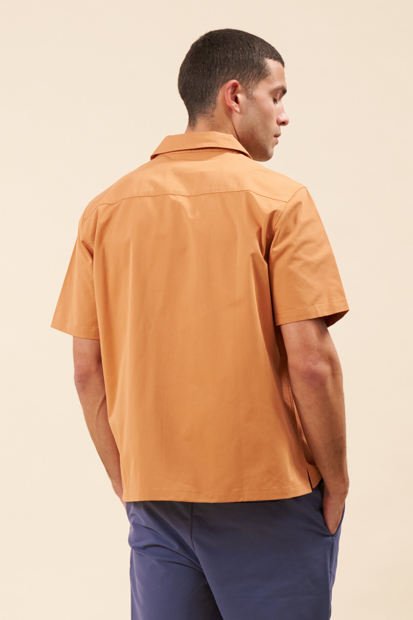 FLORAL EMBROIDERED SHIRT - RUST