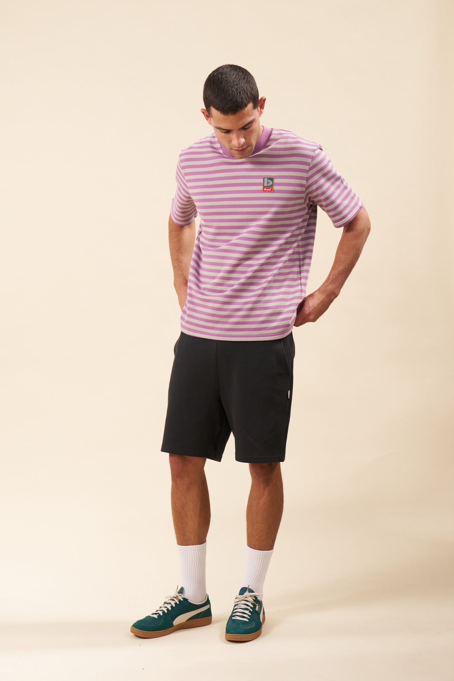 PIQUE WAFFLE SHORTS - BLACK