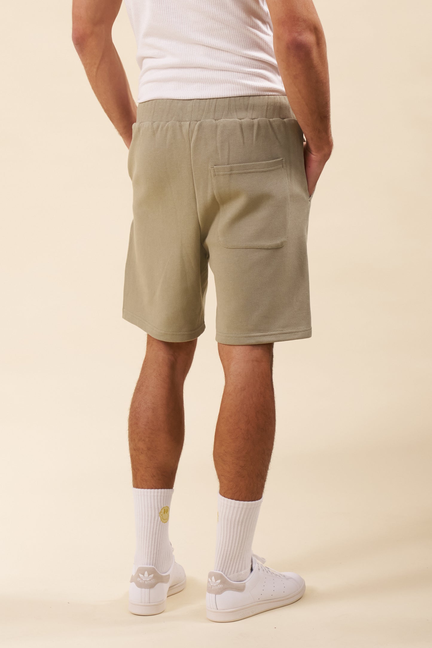 PIQUE WAFFLE SHORTS - SAGE