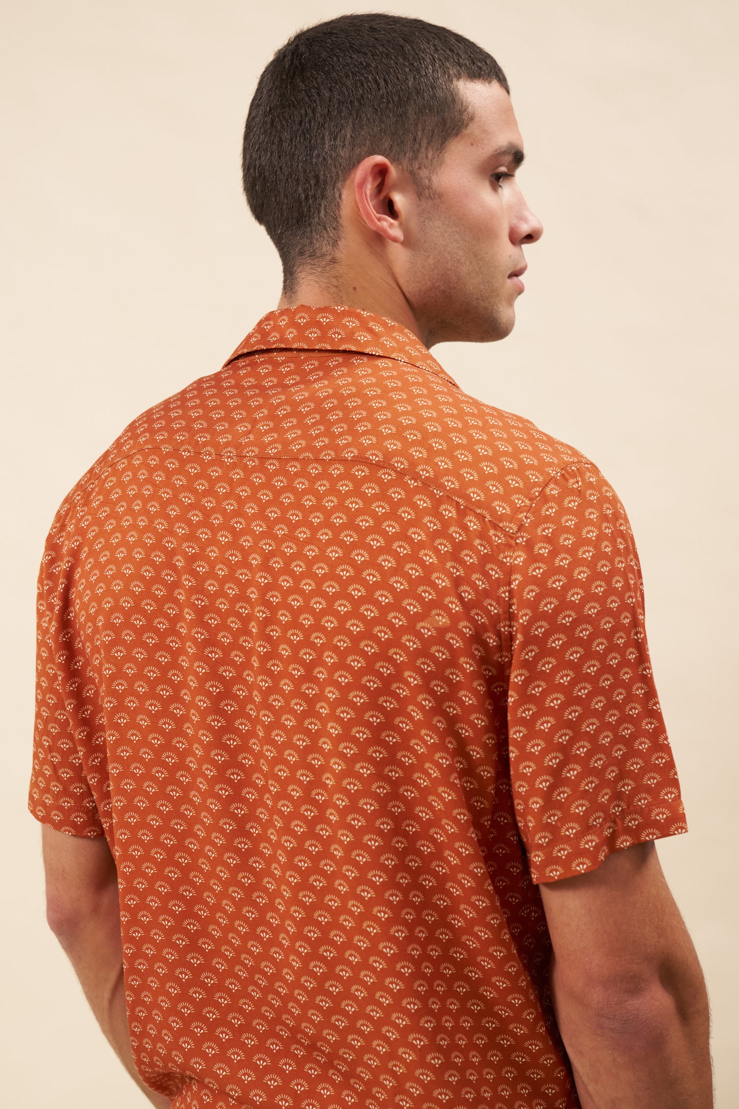 HENNA RAYON SHIRT - SUNSET ORANGE