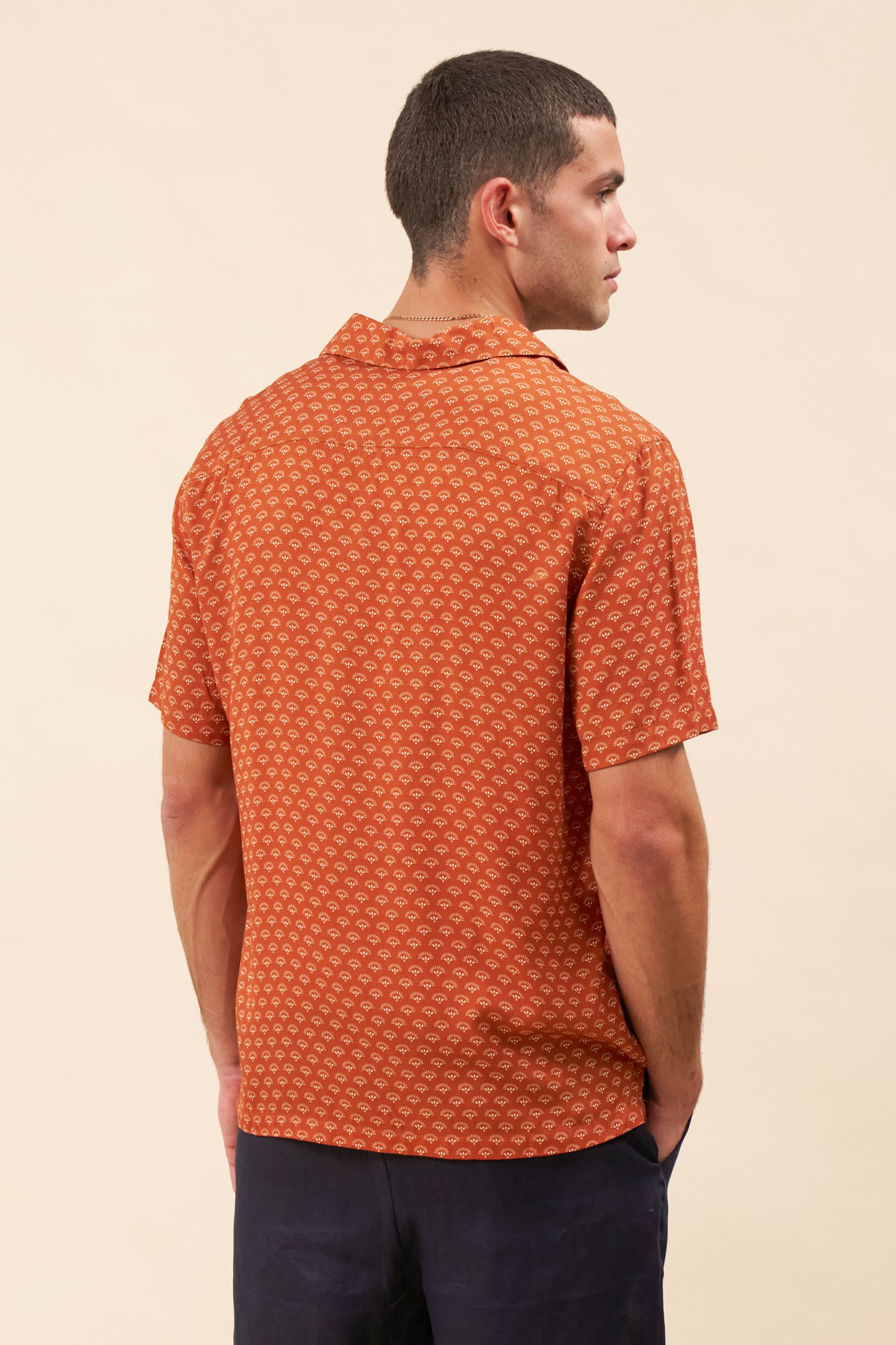 HENNA RAYON SHIRT - SUNSET ORANGE