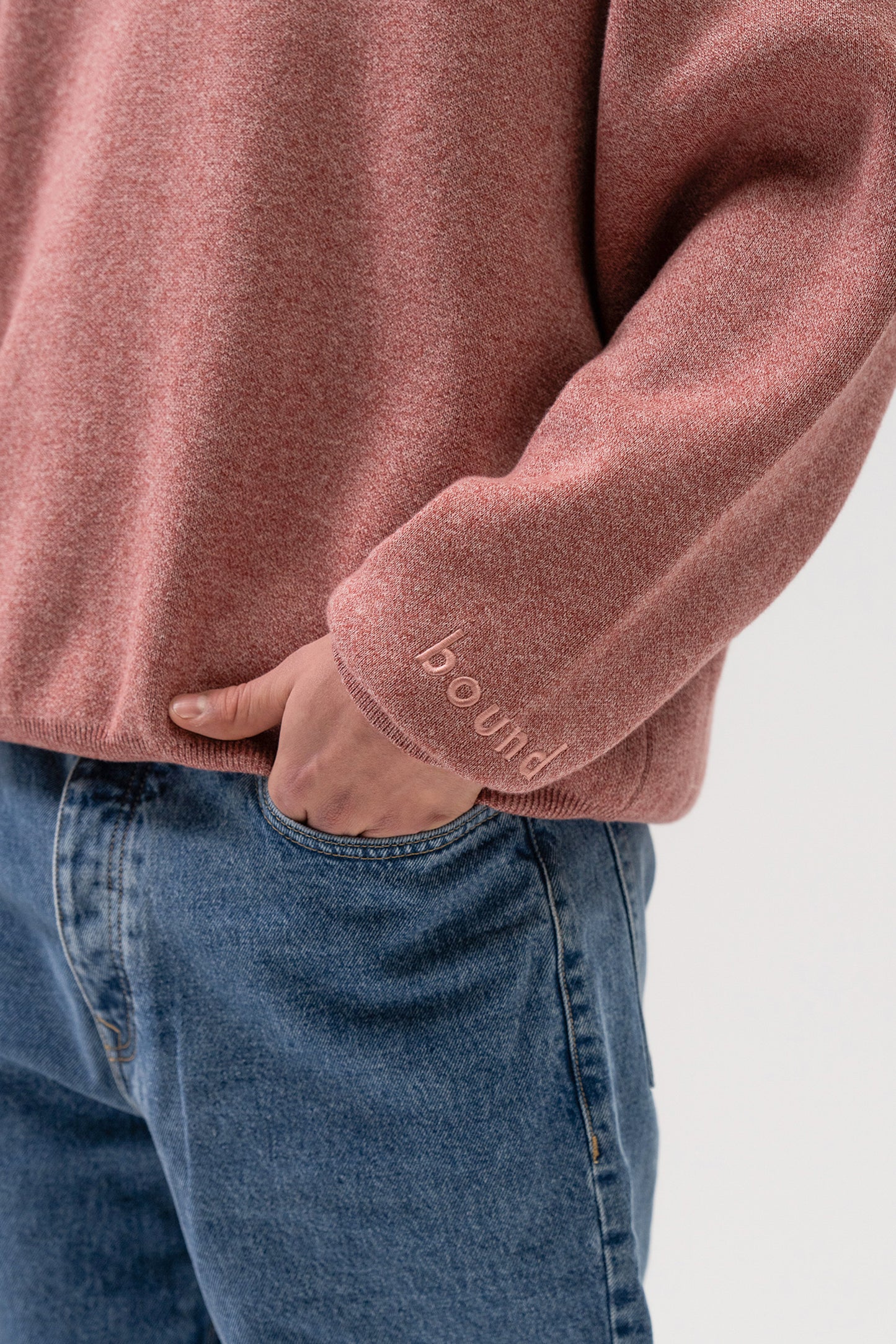 RED MARL KNIT SWEATER