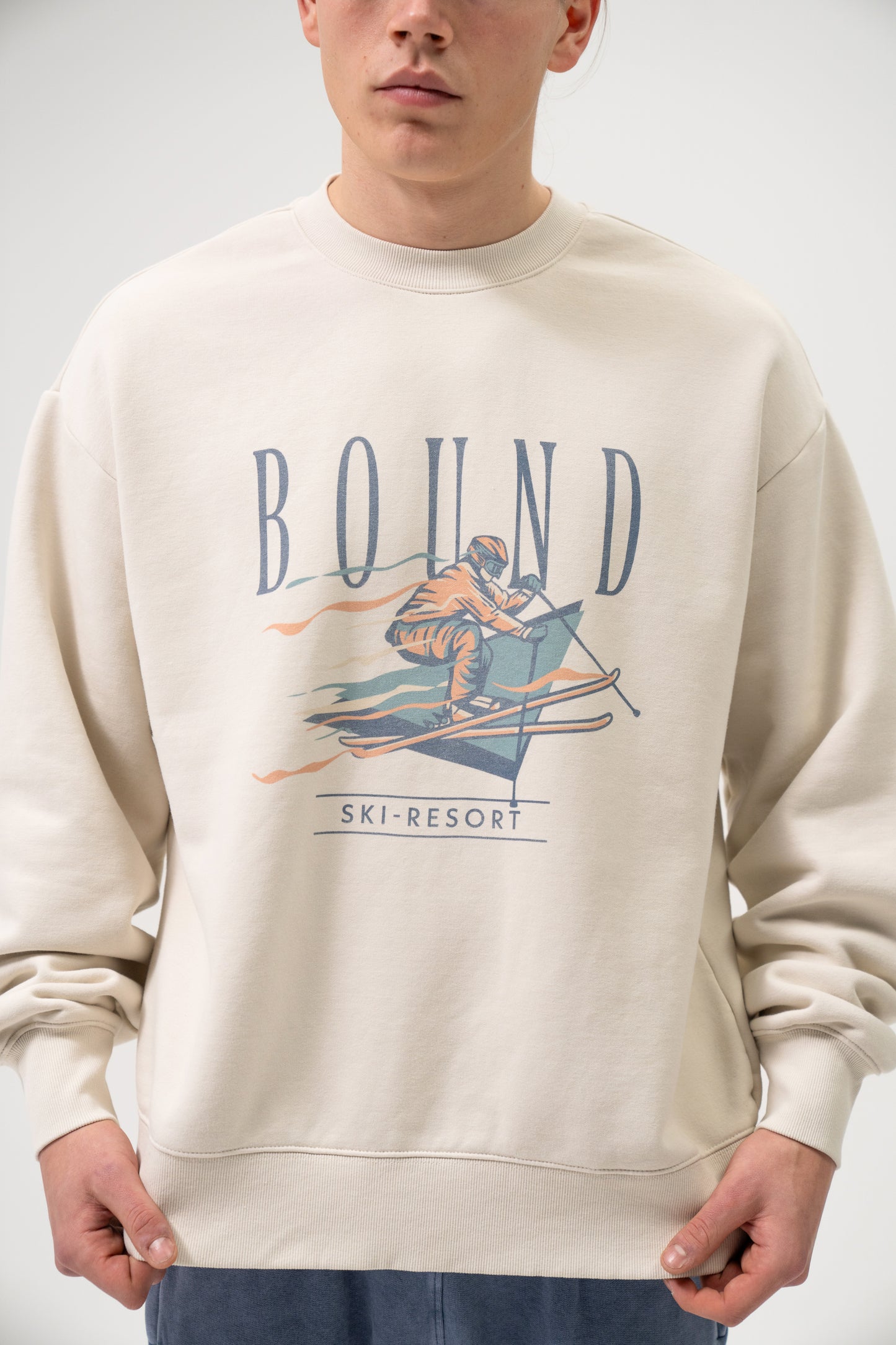 ALPINE RETRO WASHED SWEATER - CREAM