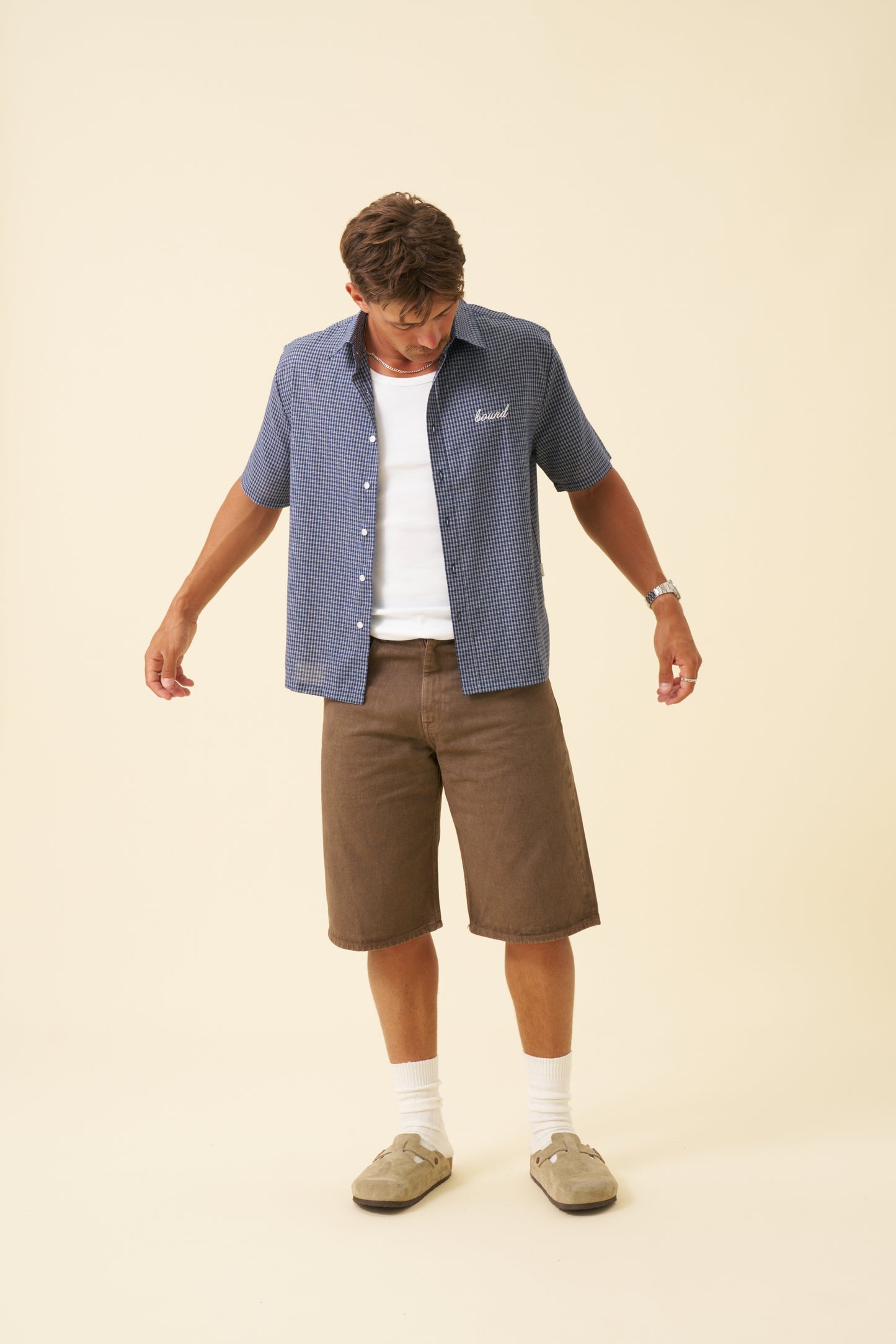 BOTHA UNION DENIM JORTS - WASHED BROWN