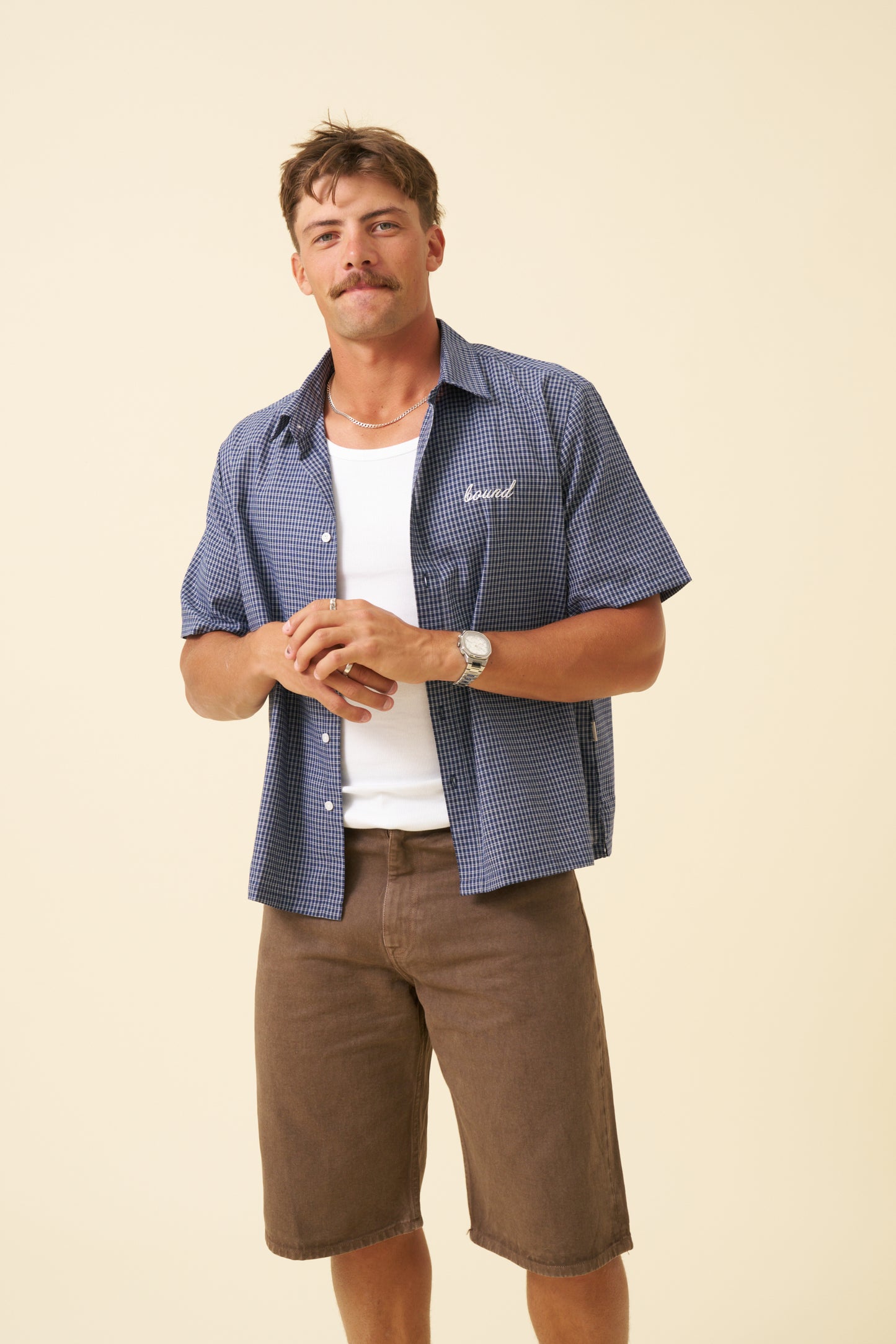 BOTHA UNION DENIM JORTS - WASHED BROWN