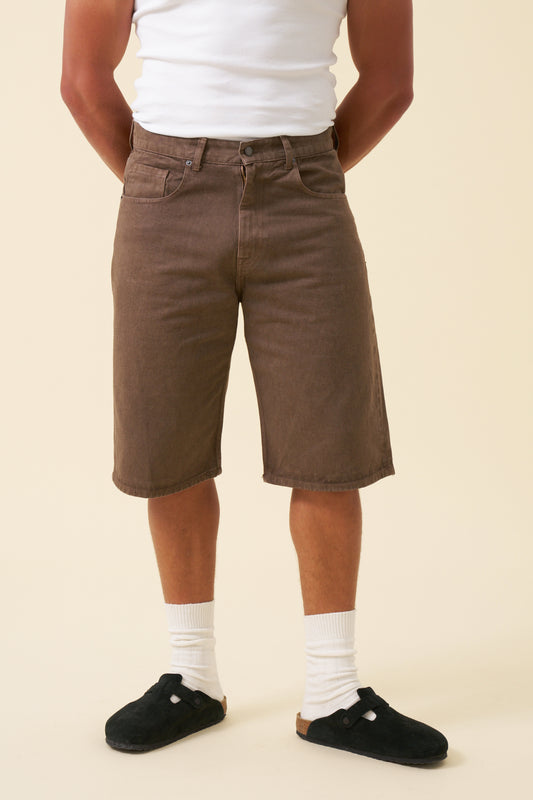 BOTHA UNION DENIM JORTS - WASHED BROWN
