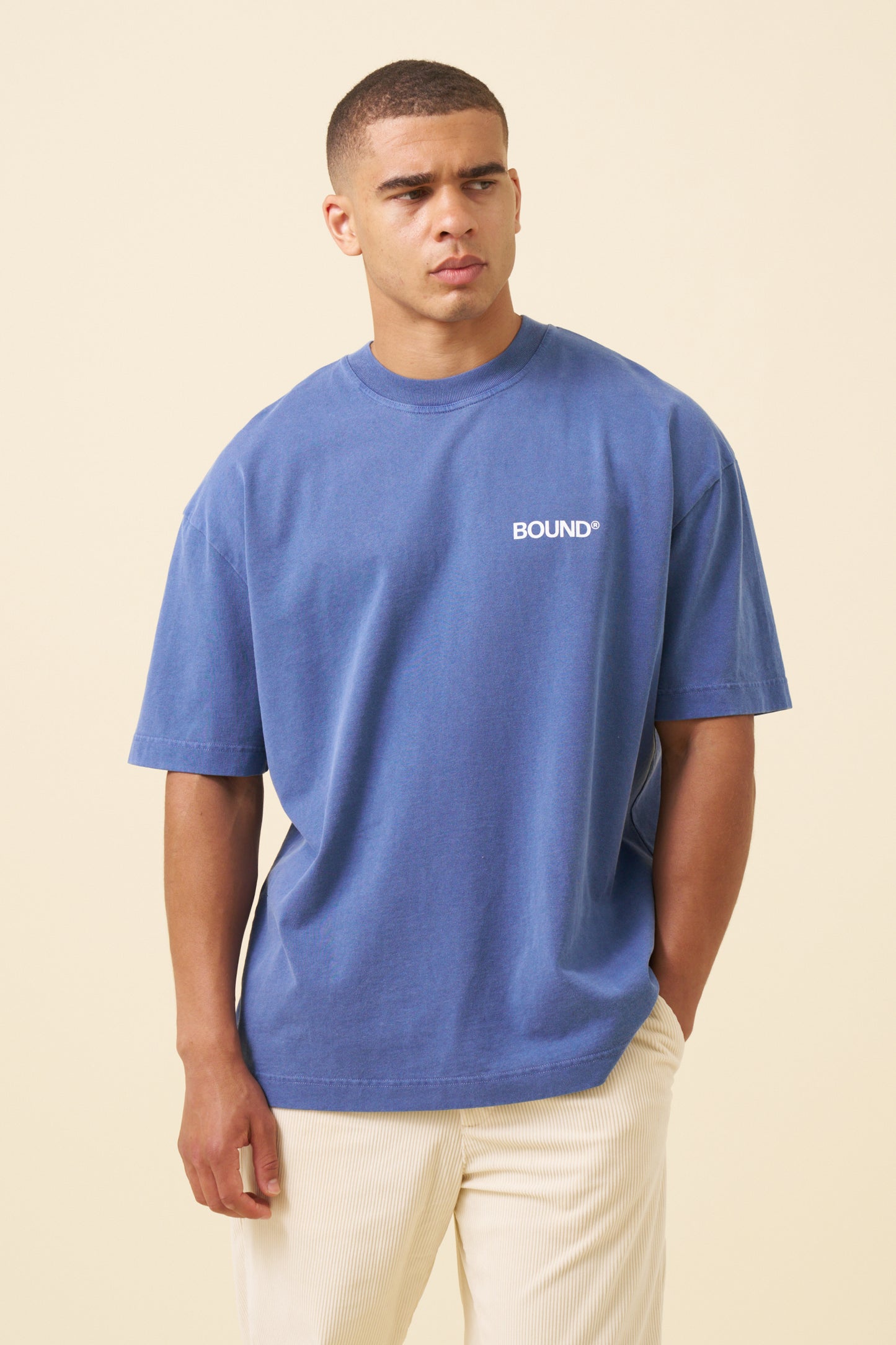 INDUSTRY FIRST TEE - WASHED LIGHT NAVY