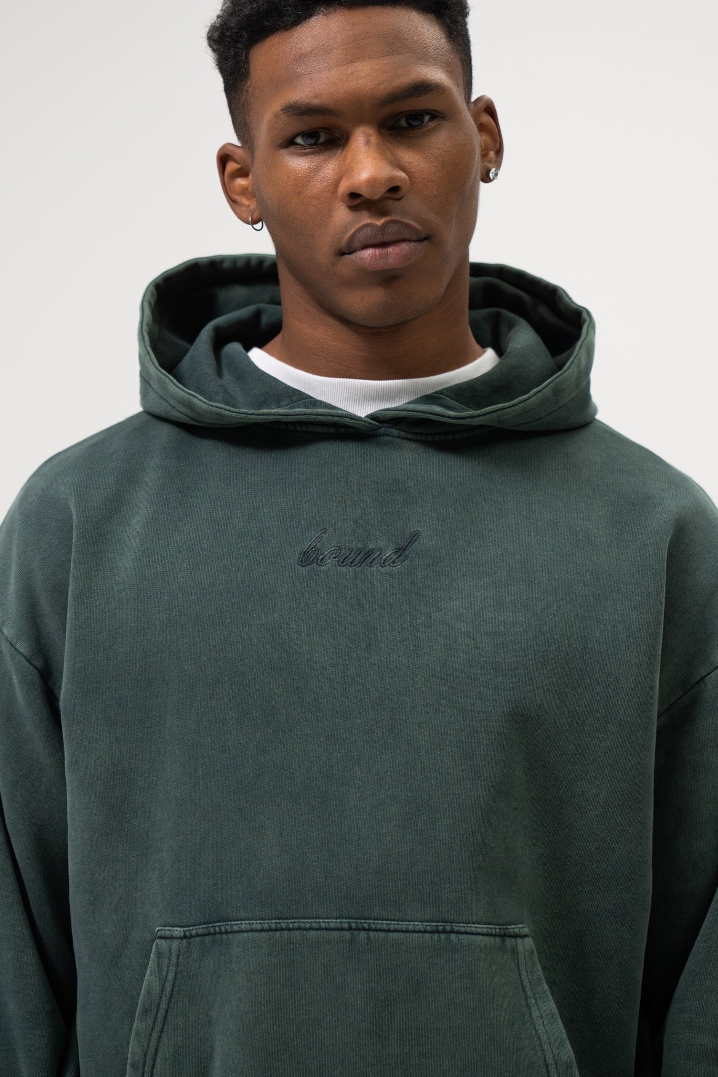 SUSTAIN WASHED GREEN HOODIE