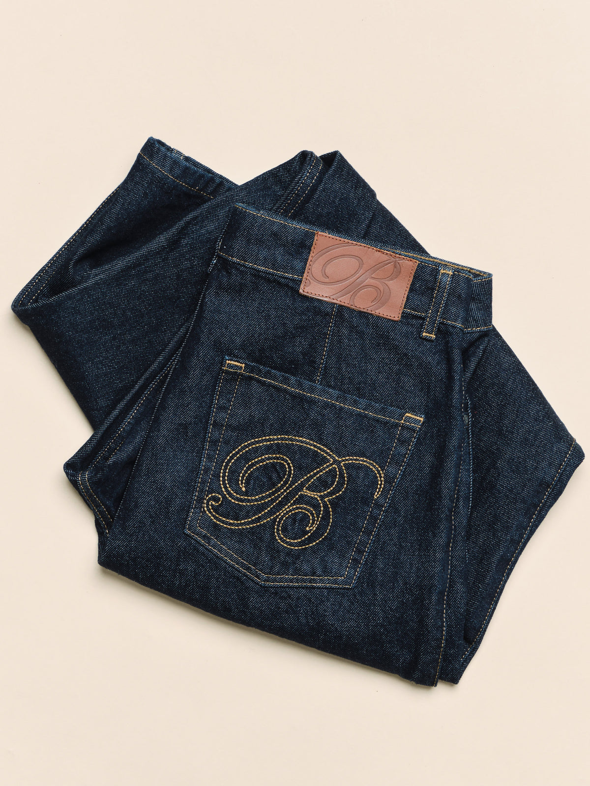 SIGNATURE BARREL LEG DENIM JEAN - RAW INDIGO