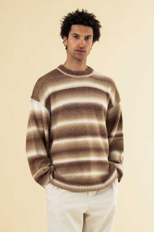TOFFEE GRADIENT KNIT SWEATER