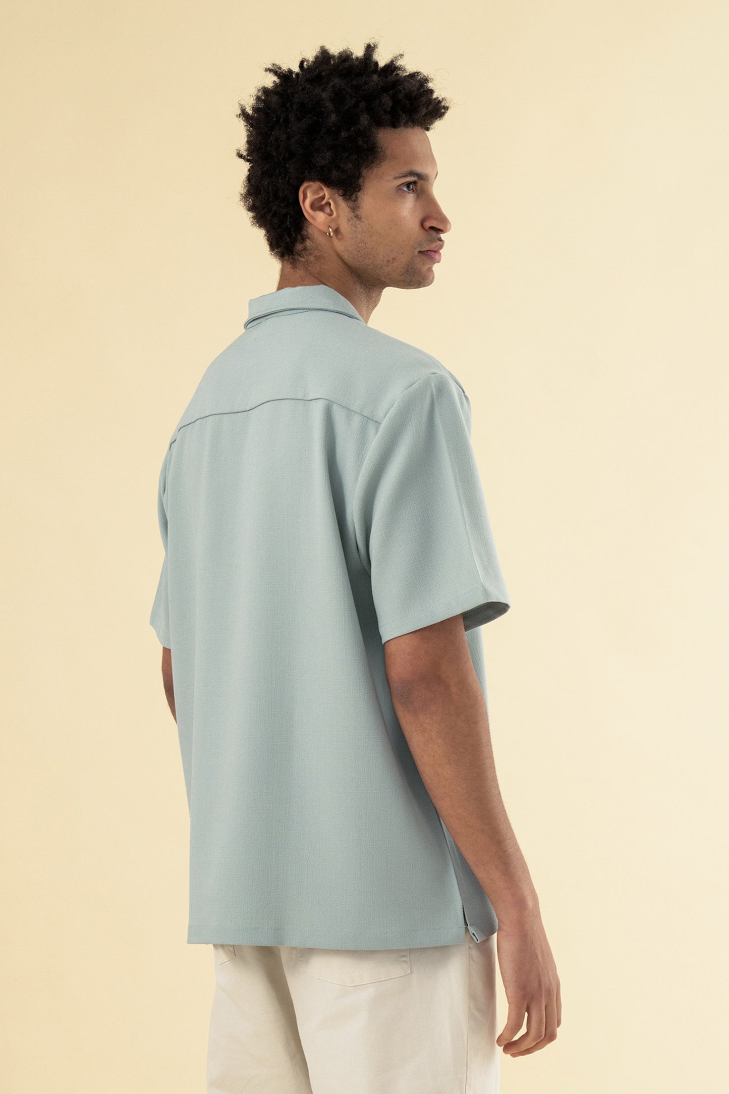 HEAVY CUBAN TEXTURED SS SHIRT - BROOK GREEN