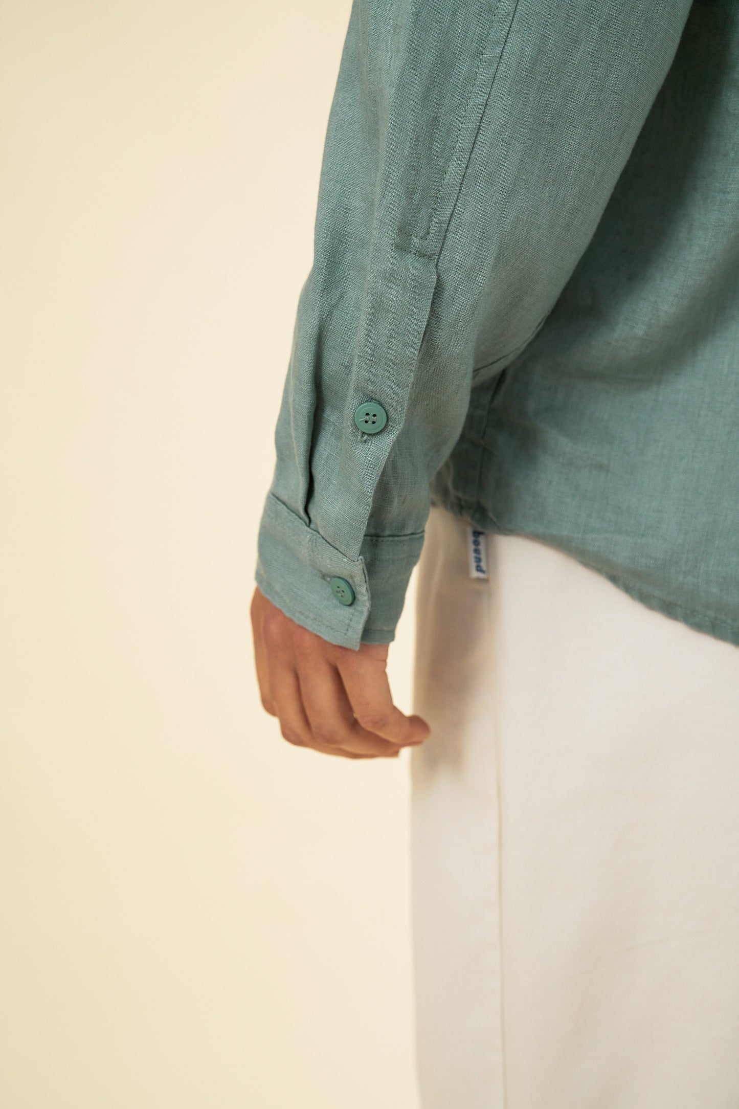 PREMIUM LINEN LONGSLEEVE SHIRT - AQUA