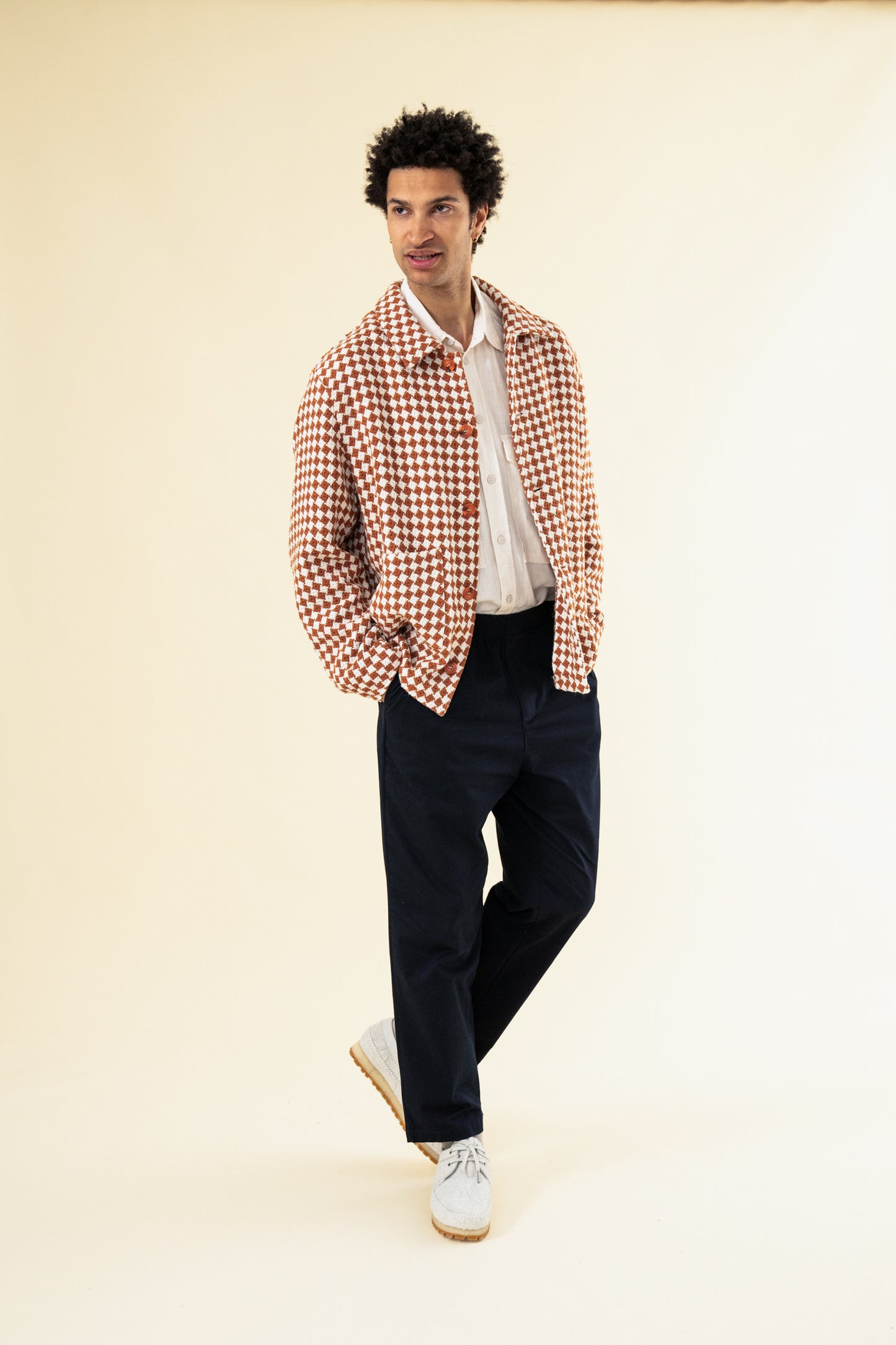 WILLIAM STAPLE COTTON TROUSER - NAVY