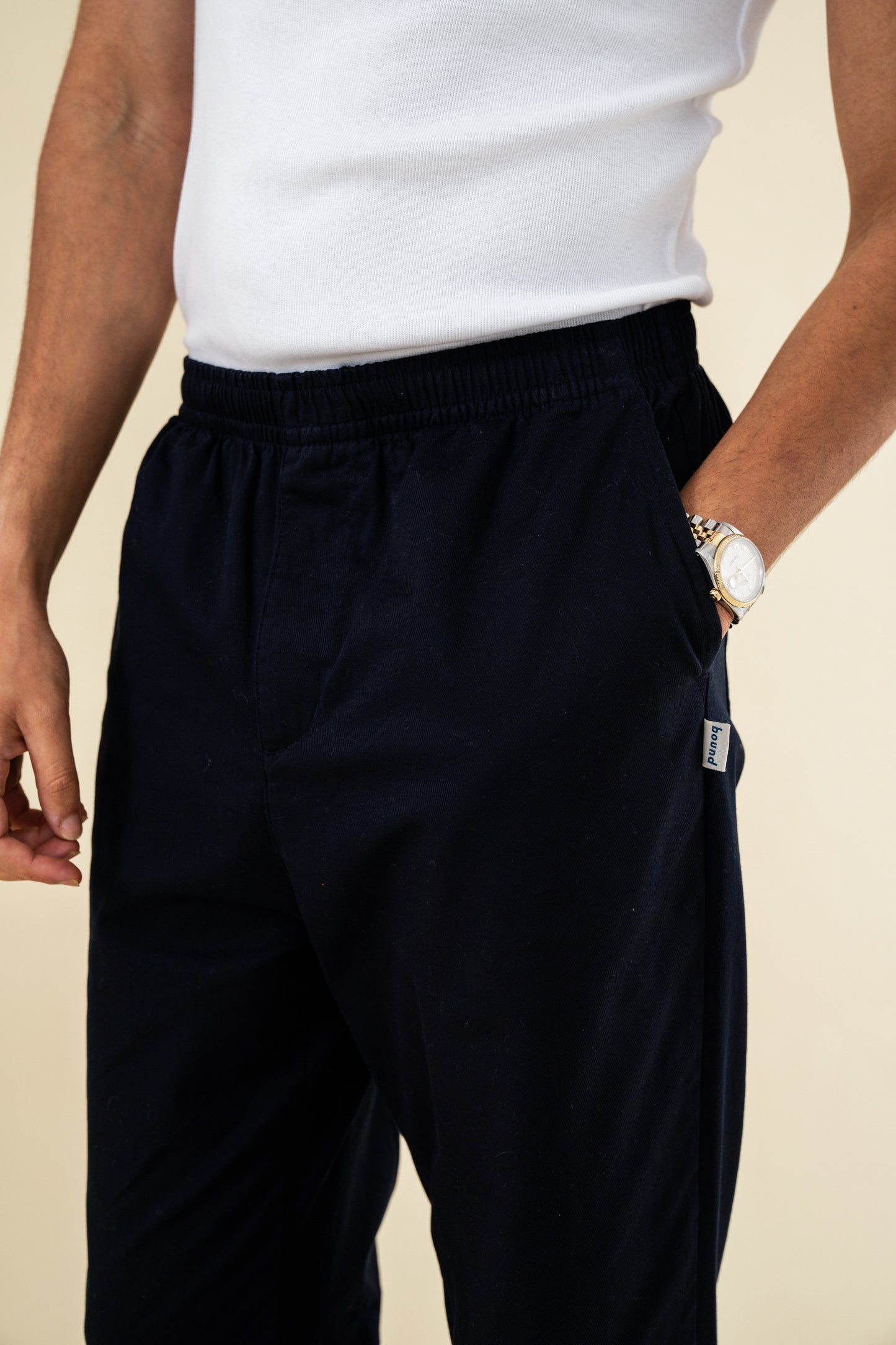WILLIAM STAPLE COTTON TROUSER - NAVY