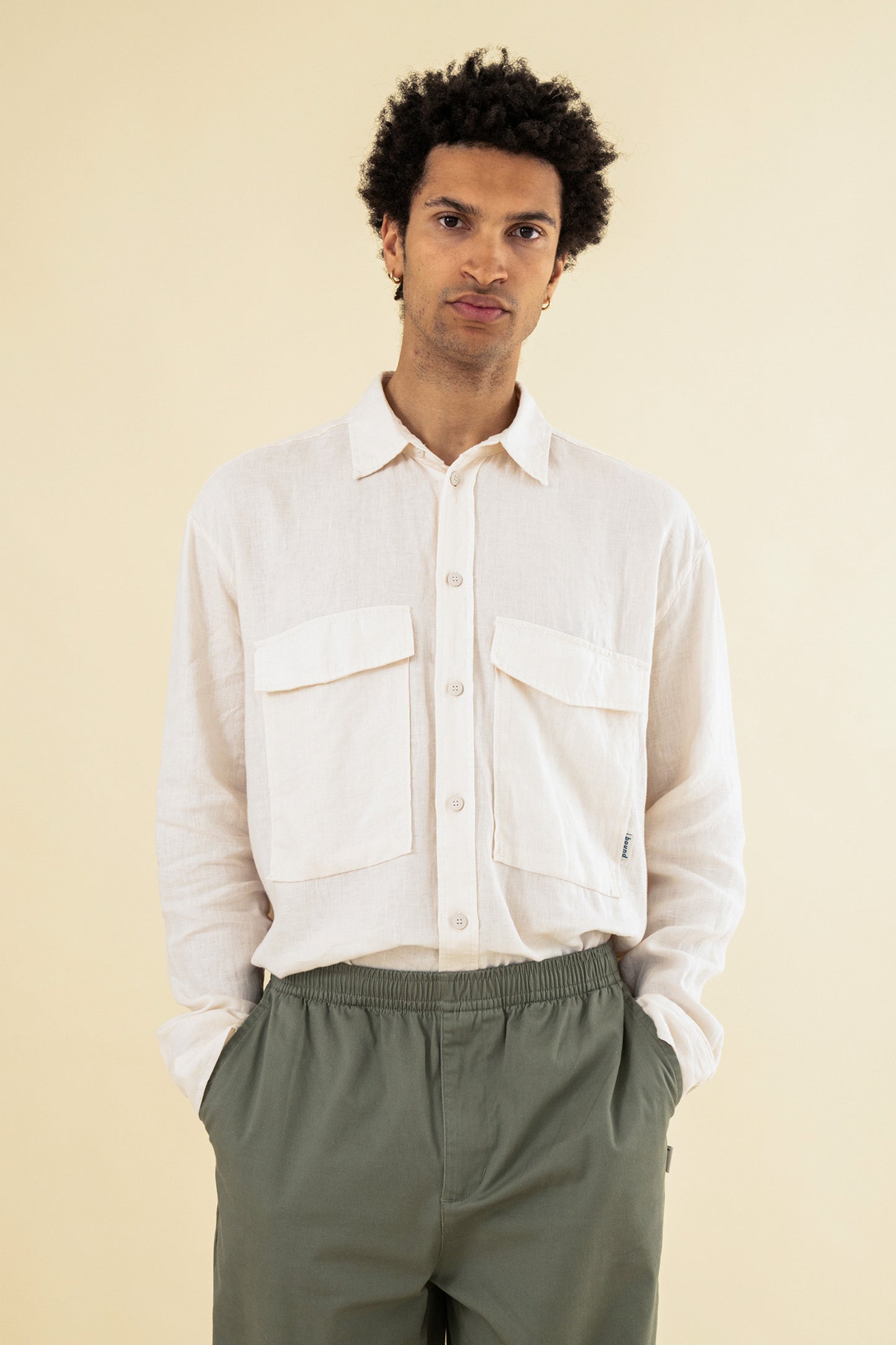 PREMIUM LINEN LONGSLEEVE SHIRT - ECRU