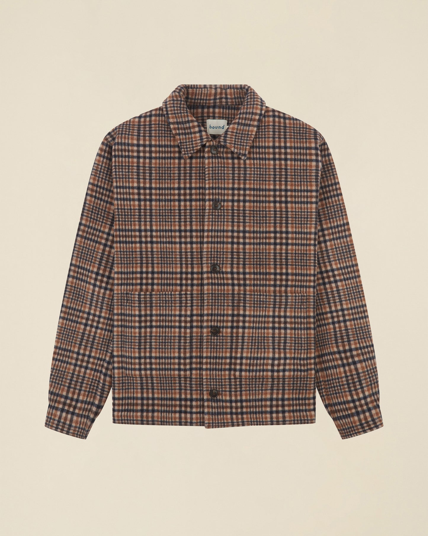 BARTON CHECK WOOL BUTTON JACKET
