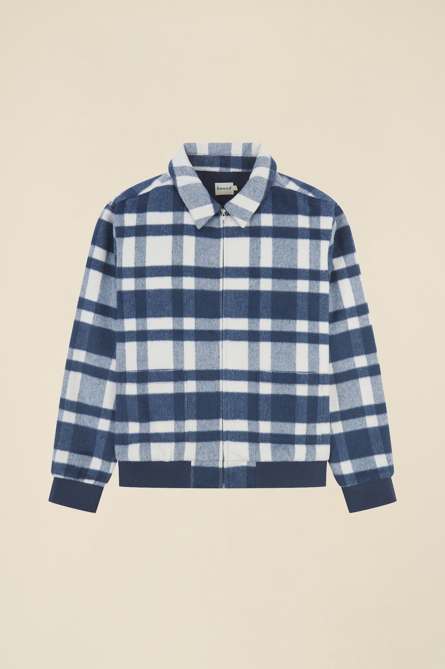 CHECKERED OCEAN WOOL JACKET