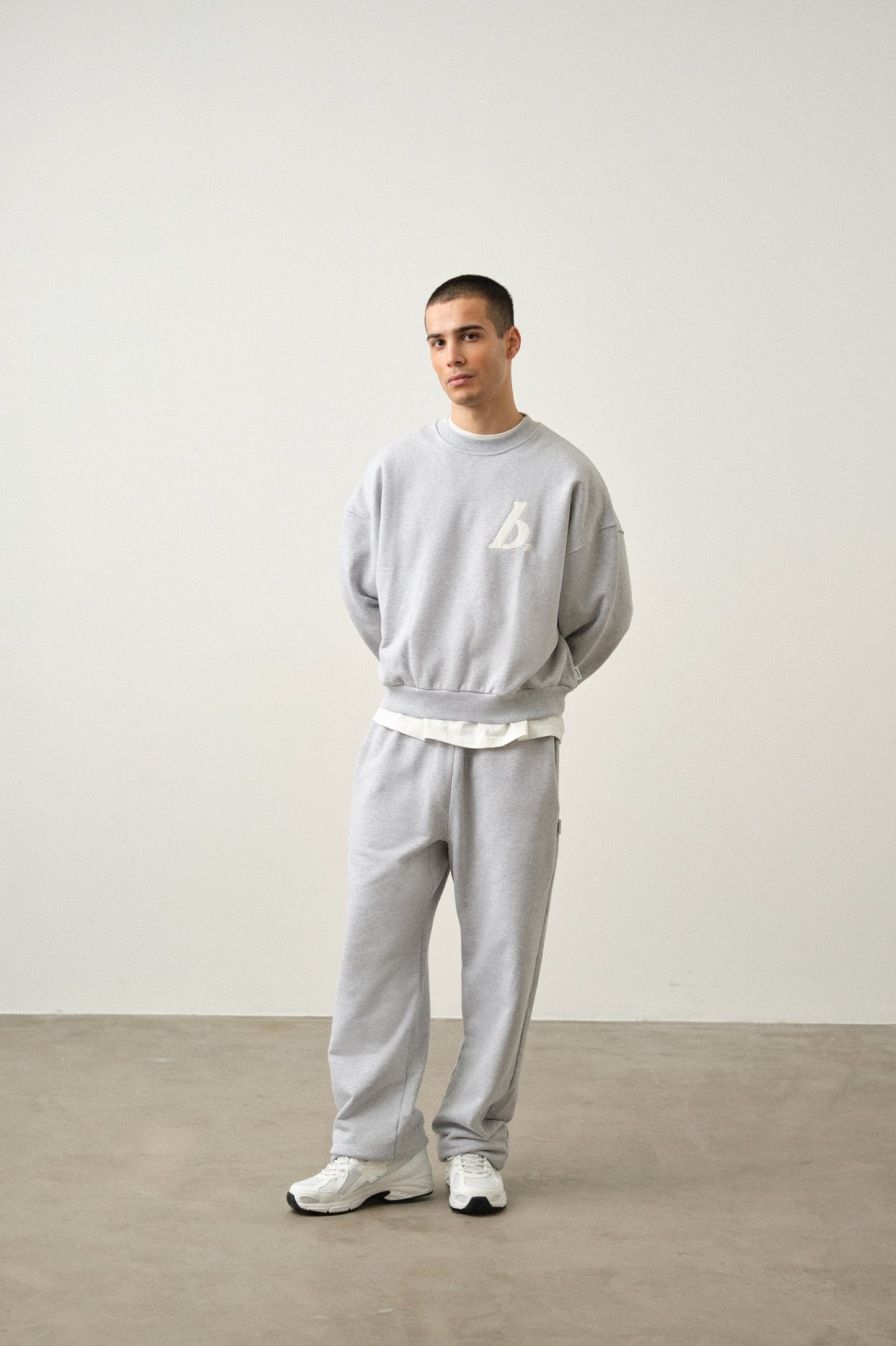 STAMP JOGGERS - GREY MARL