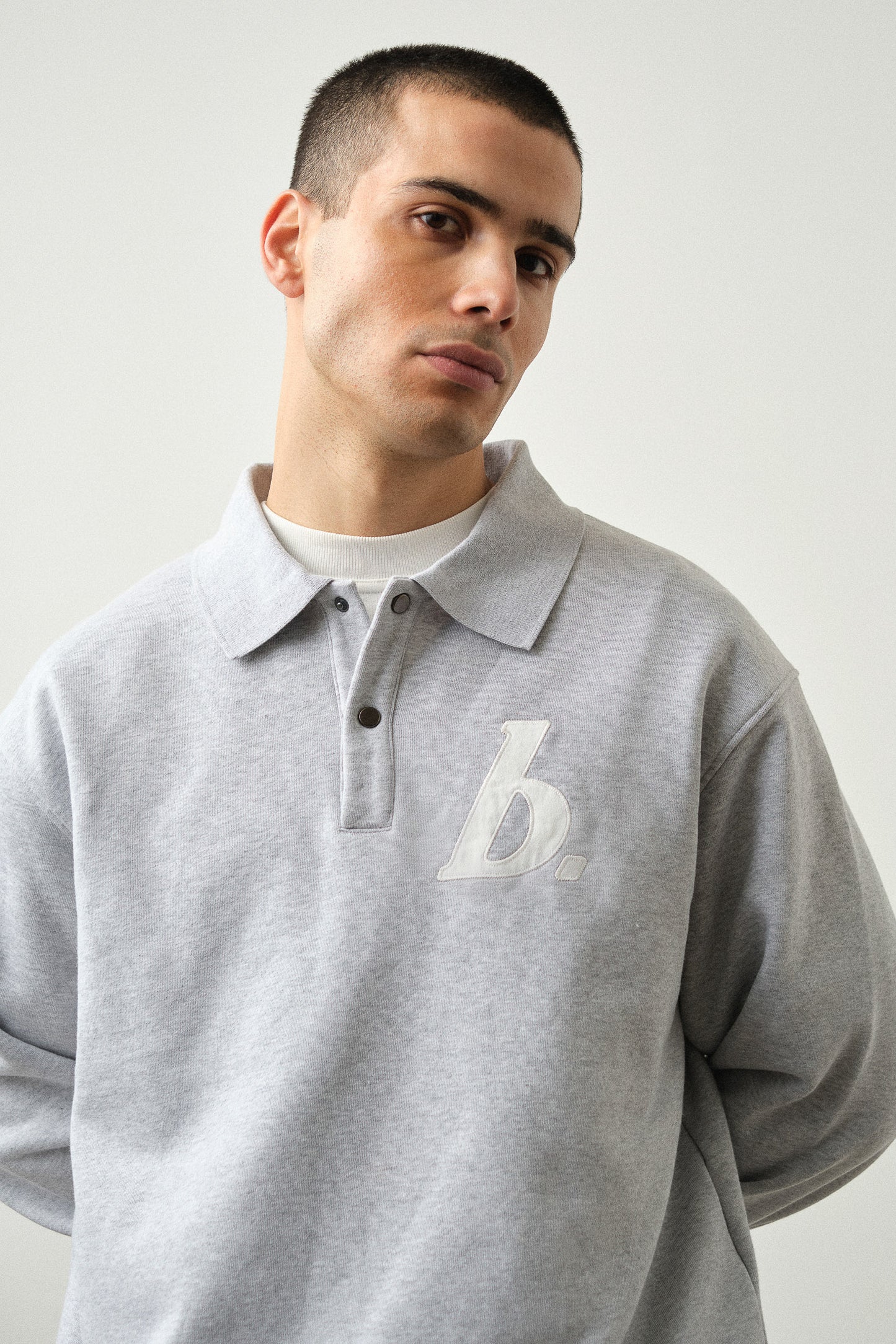 STAMP POLO SWEAT TWIN PACK - BLACK/GREY MARL