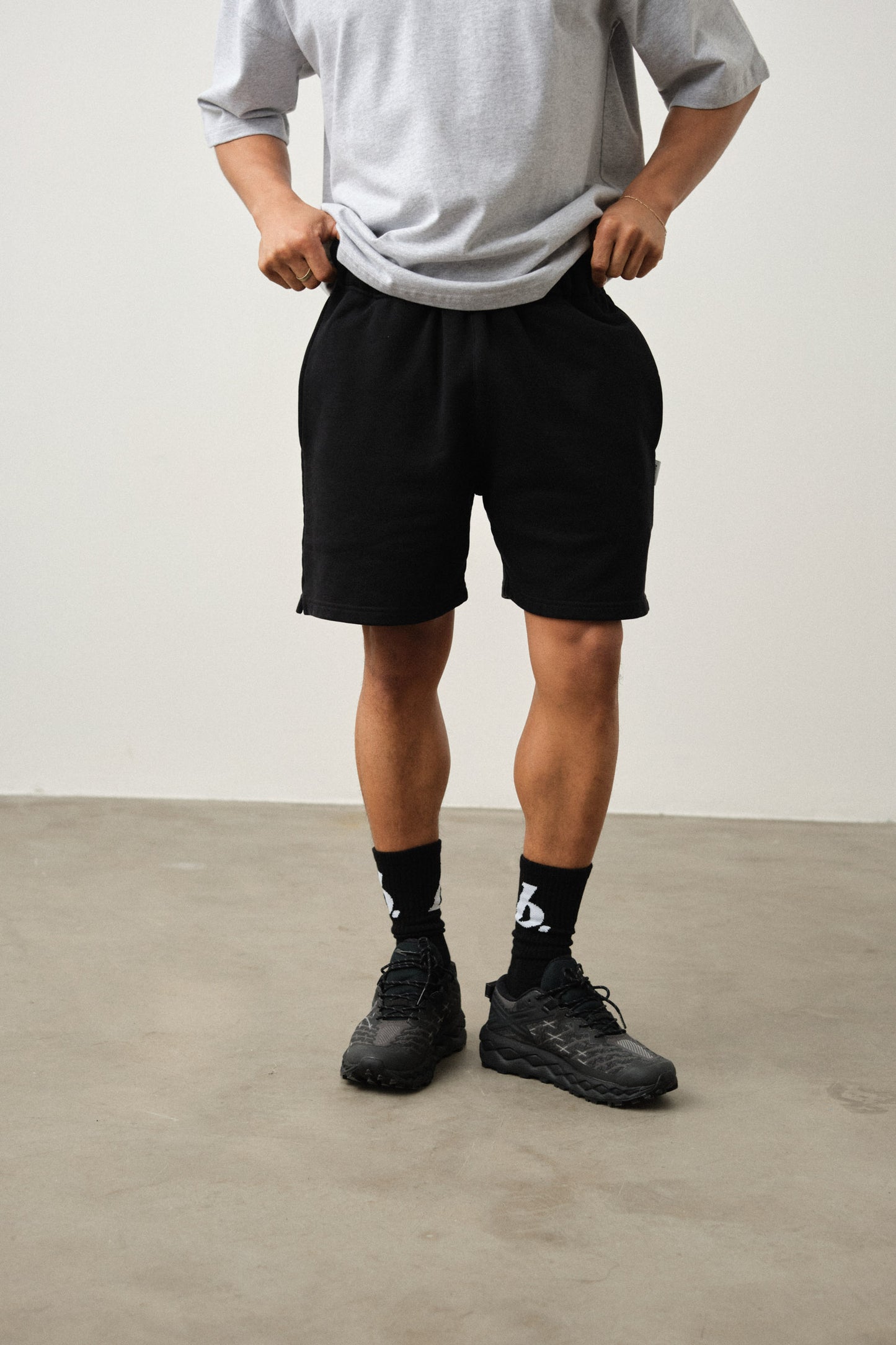 STAMP SHORTS TWIN PACK - BLACK/GREY MARL