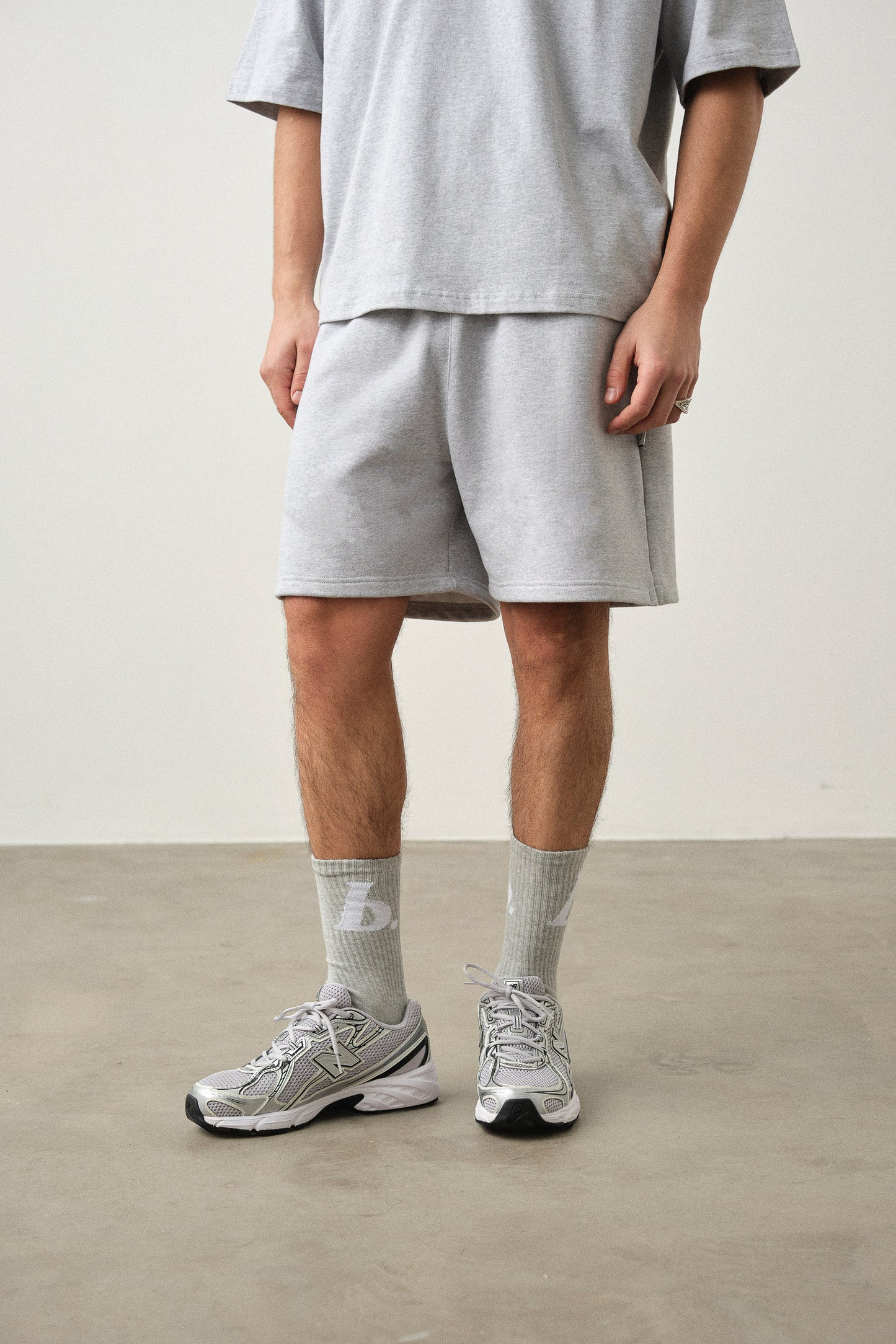 STAMP SHORTS TWIN PACK - BLACK/GREY MARL